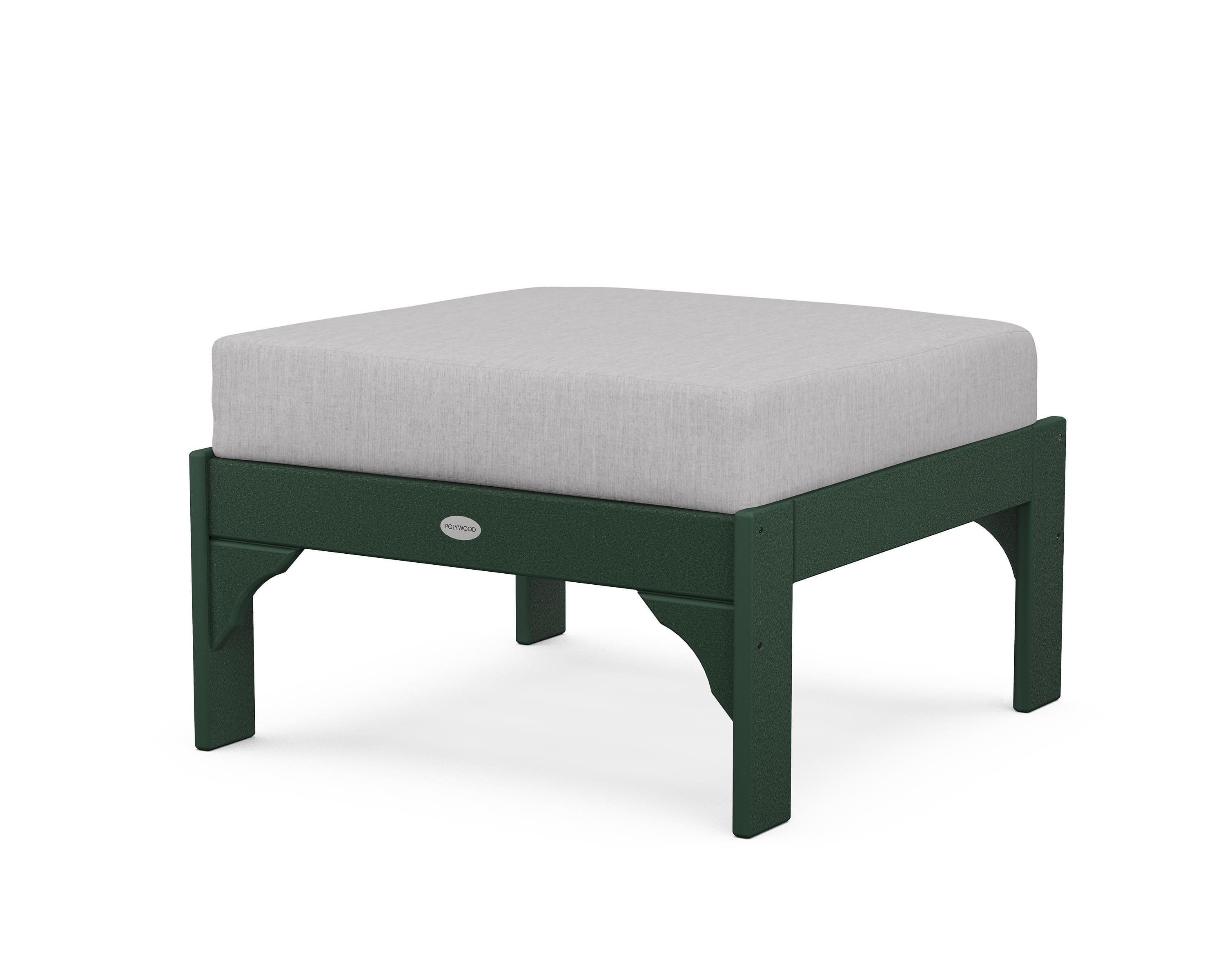Vineyard Deep Seating Ottoman in Green / Granite