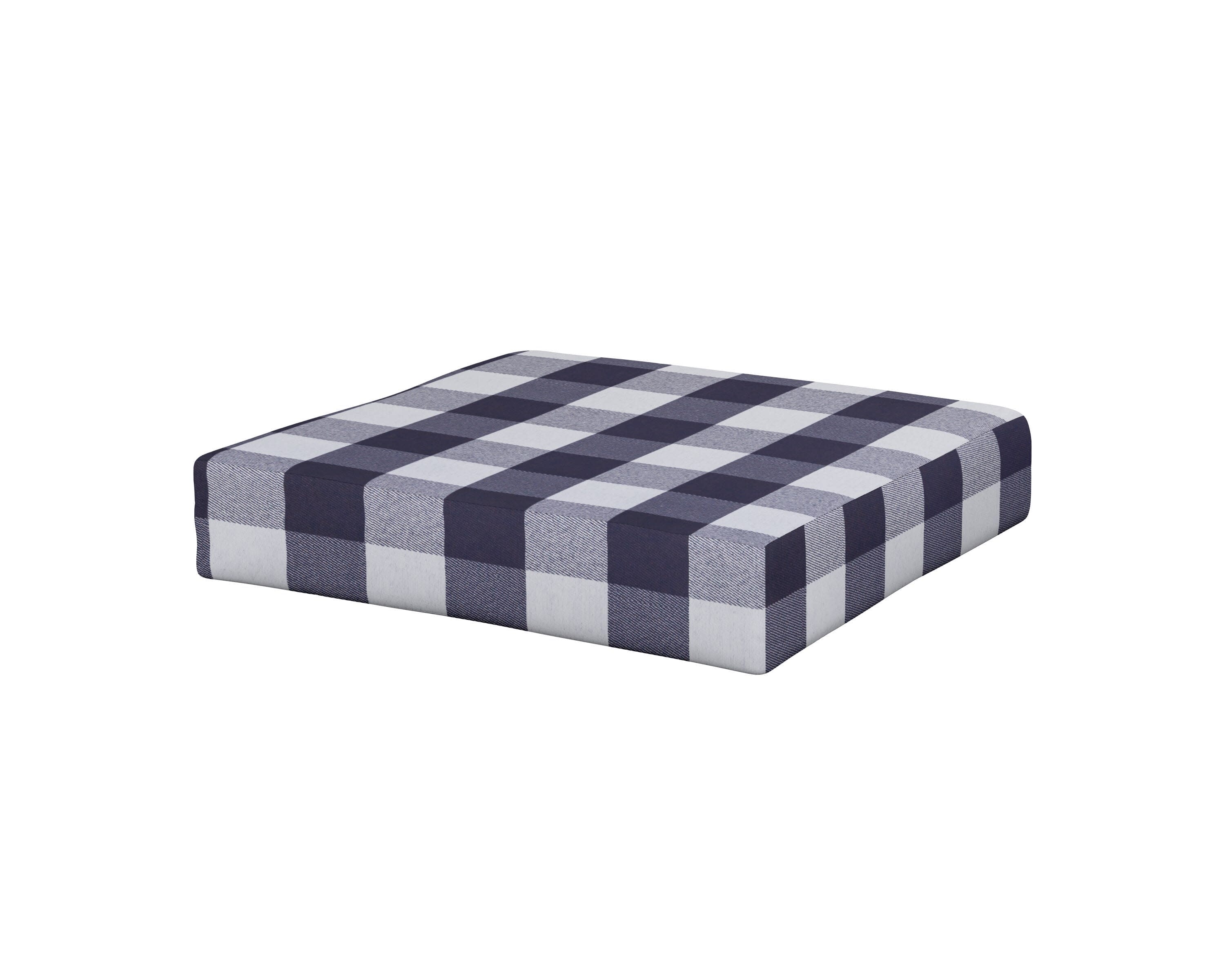 Modular Ottoman Cushion in Buffalo Plaid Navy