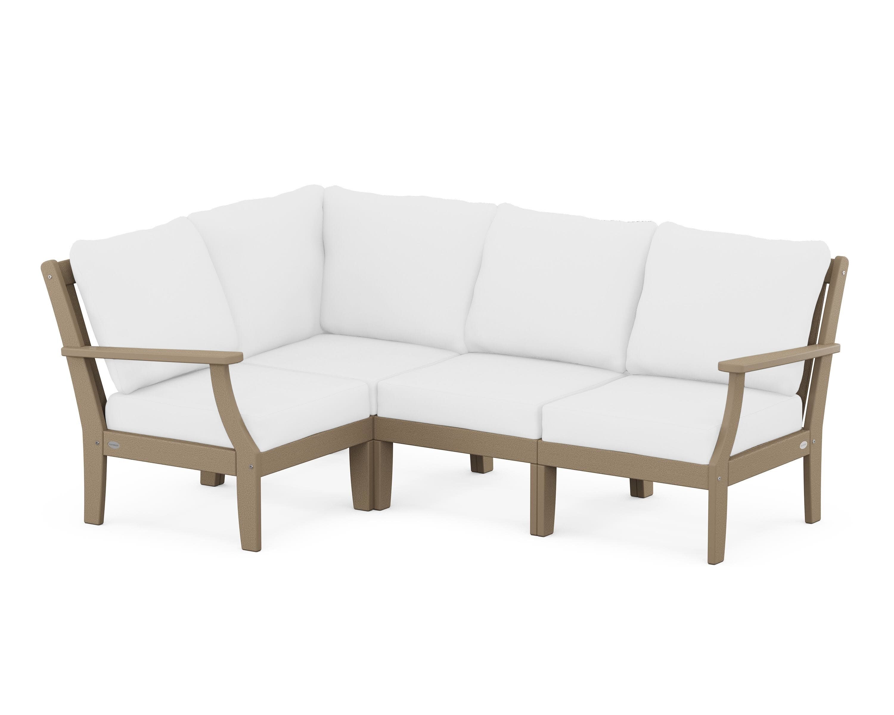 Braxton Modular 4-Piece Deep Seating Set in Vintage Sahara / Natural