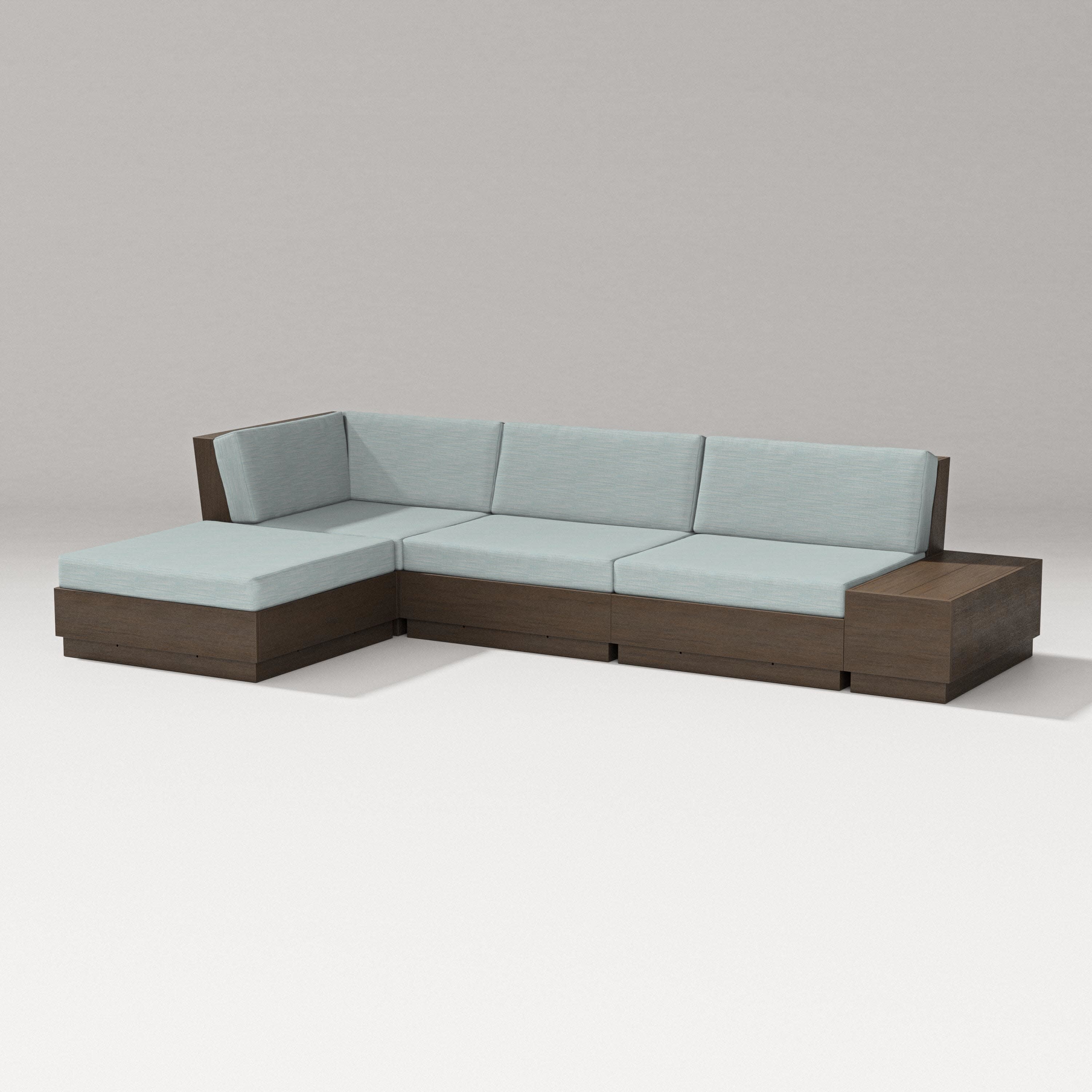 Elevate Chaise Sectional in Kona / Soothe Mist