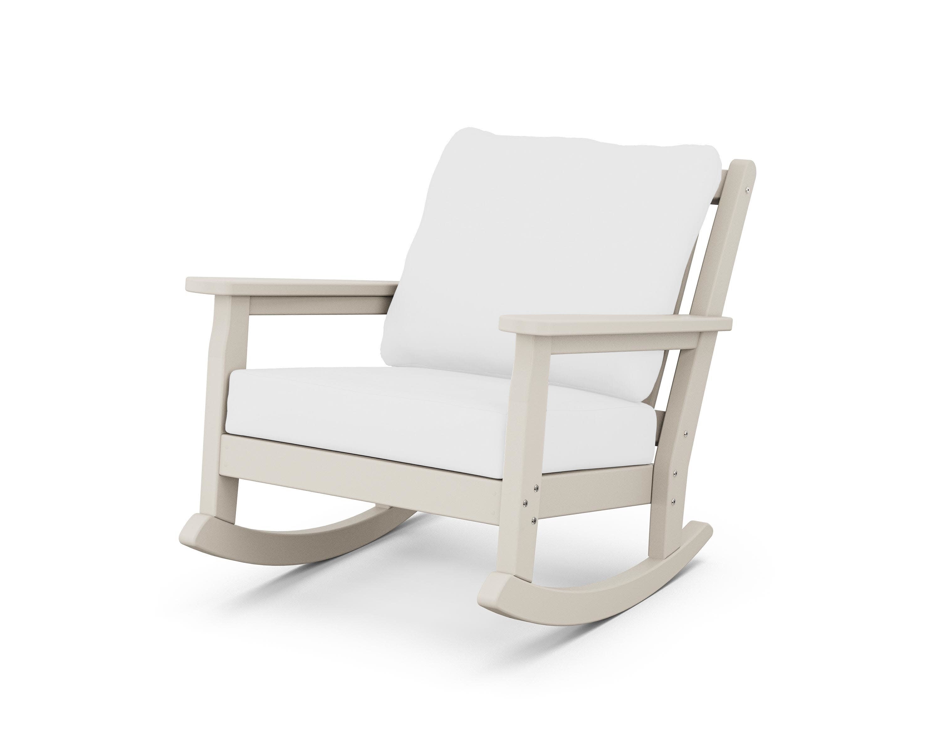 Chippendale Deep Seating Rocking Chair in Sand / Natural