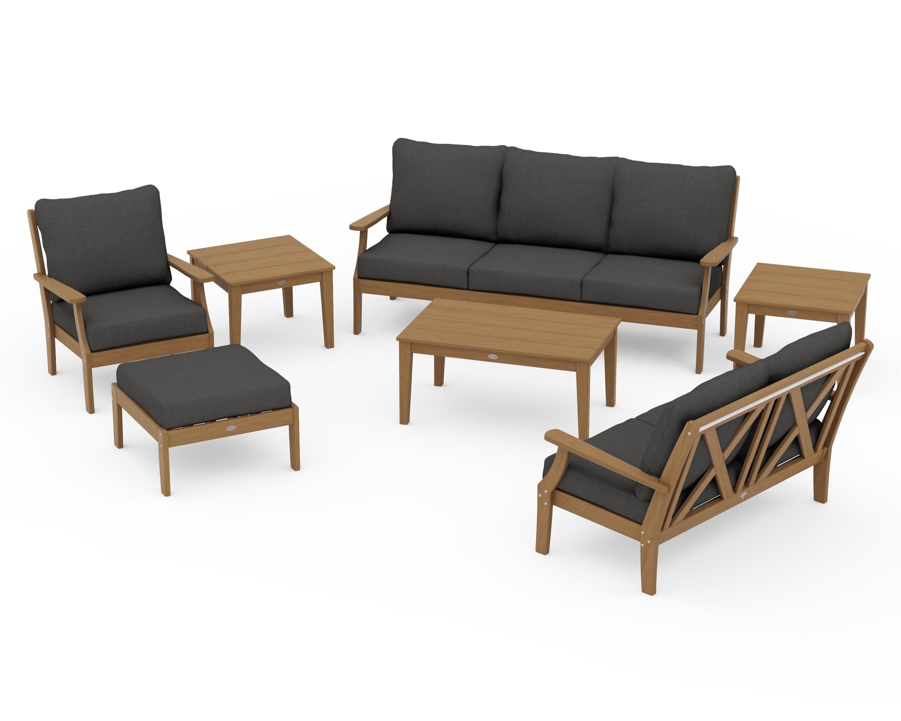 Braxton 7-Piece Deep Seating Set in Natural / Spectrum Carbon