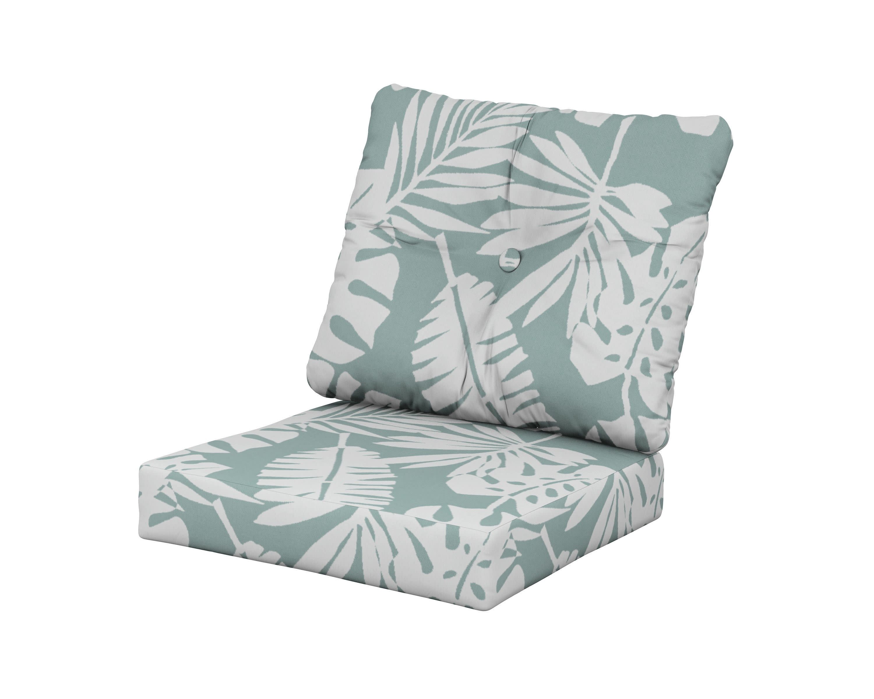 Prescott Seat/Back Cushions in Leaf Glacier Spa
