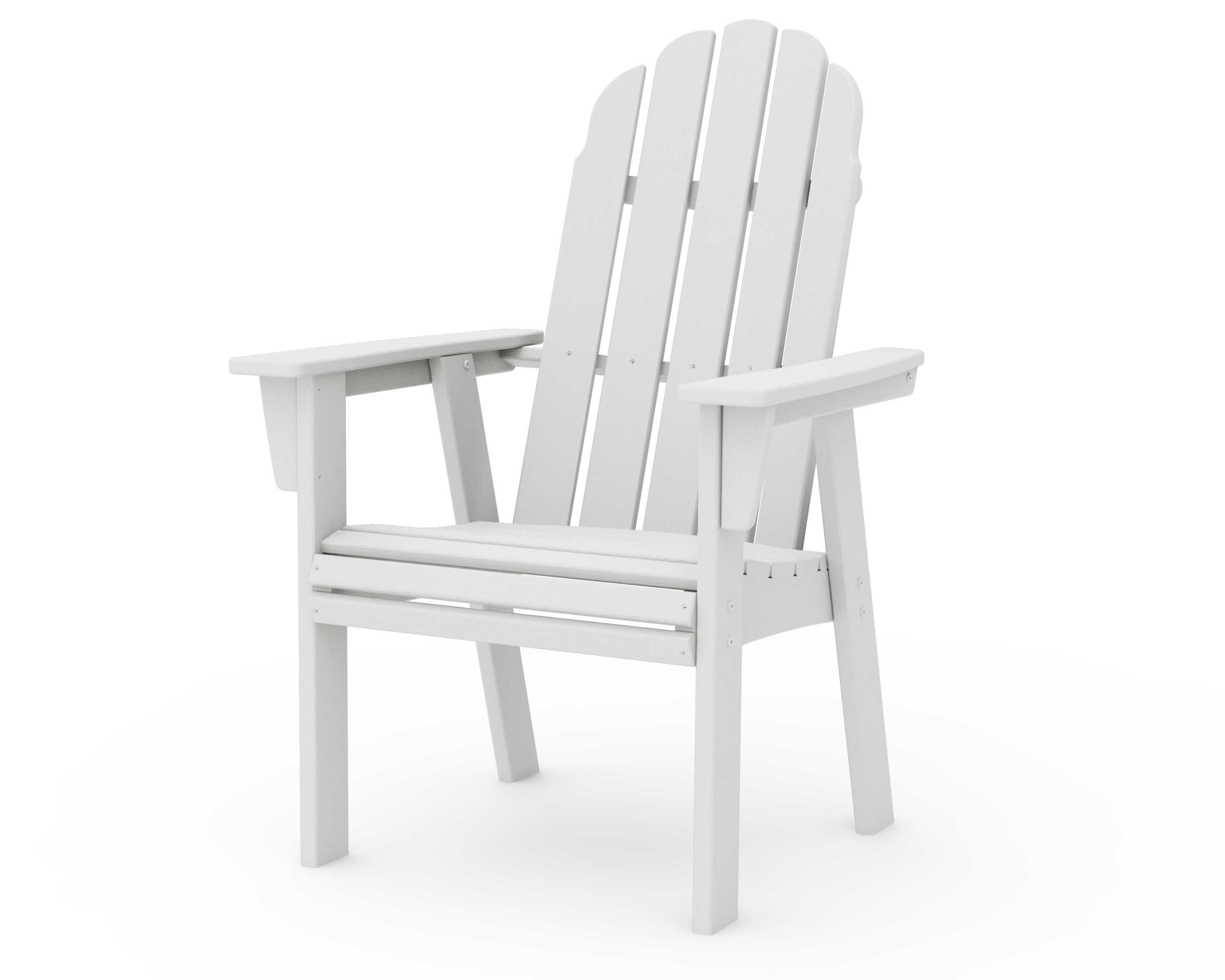 Vineyard Curveback Adirondack Dining Chair in Vintage White
