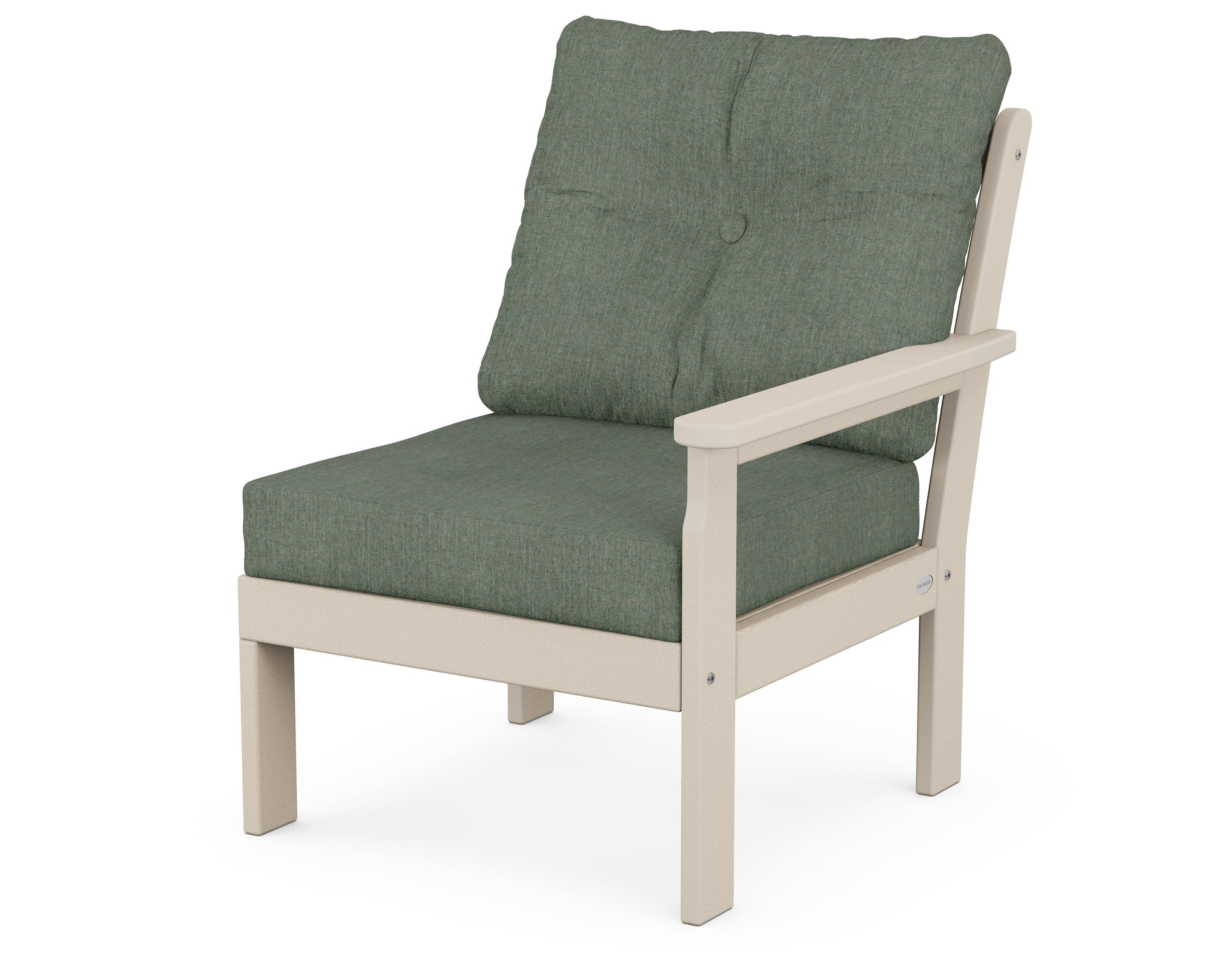 Vineyard Modular Right Arm Chair in Sand / Cast Sage