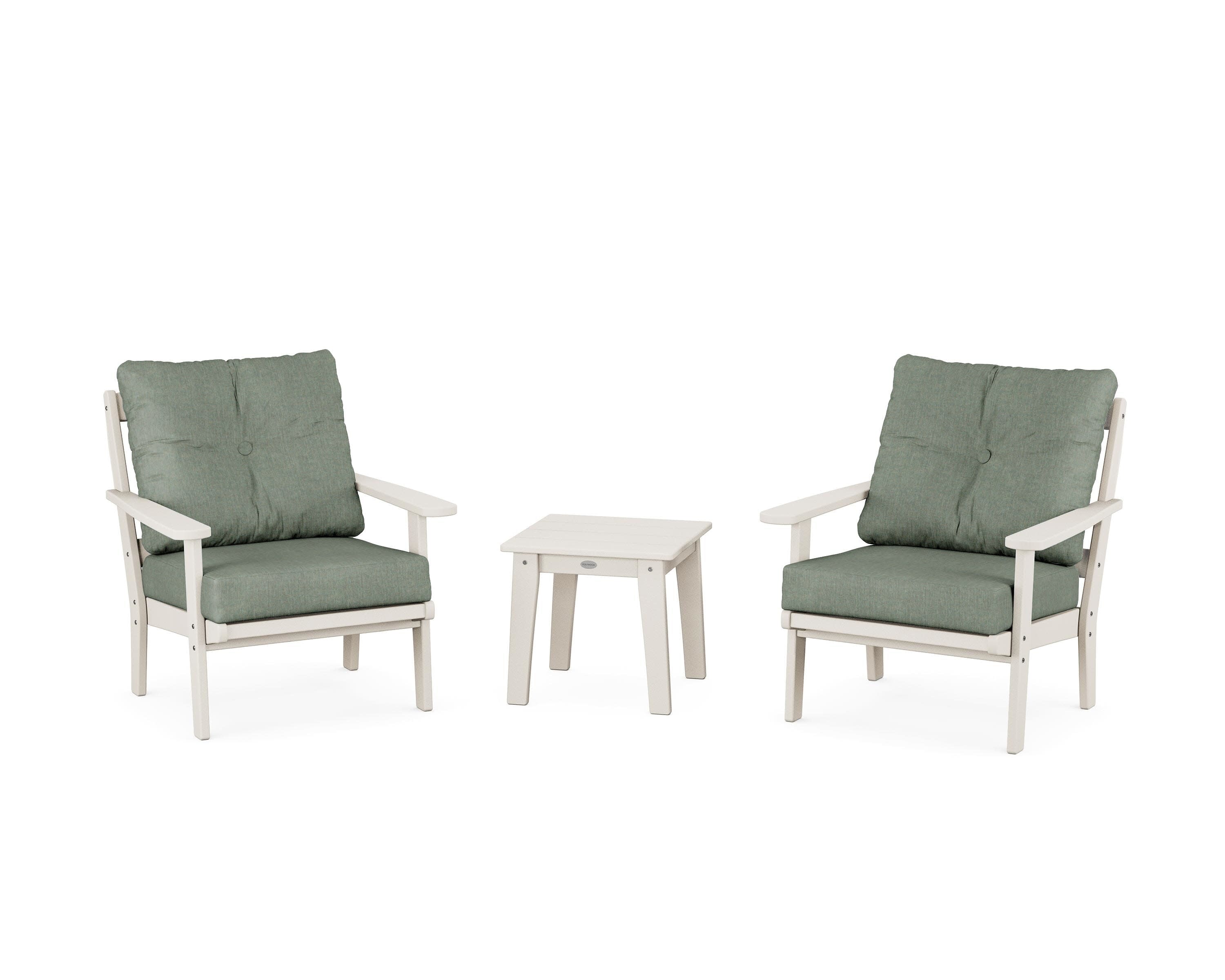 Mission 3-Piece Deep Seating Set in Sand / Cast Sage