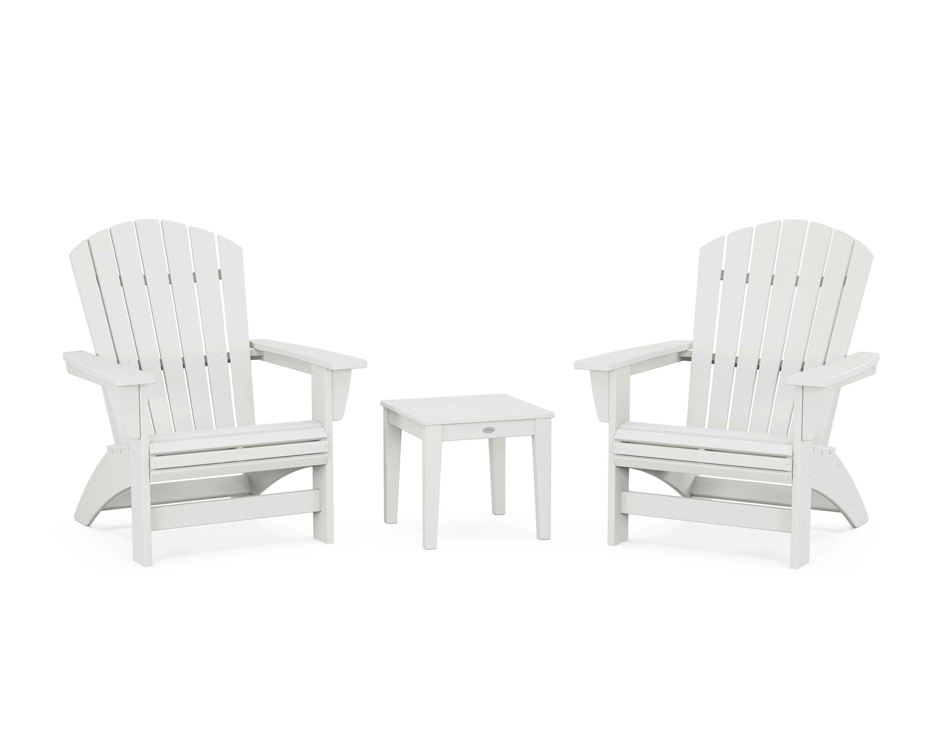 3-Piece Nautical Grand Adirondack Set in Vintage White