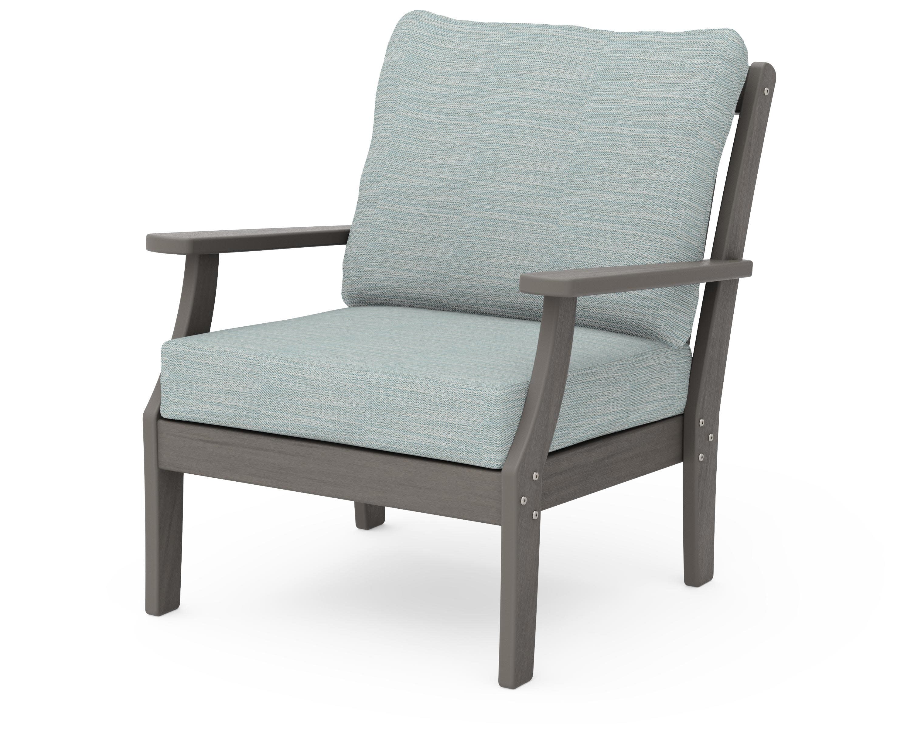 Braxton Deep Seating Chair in Driftwood / Soothe Mist