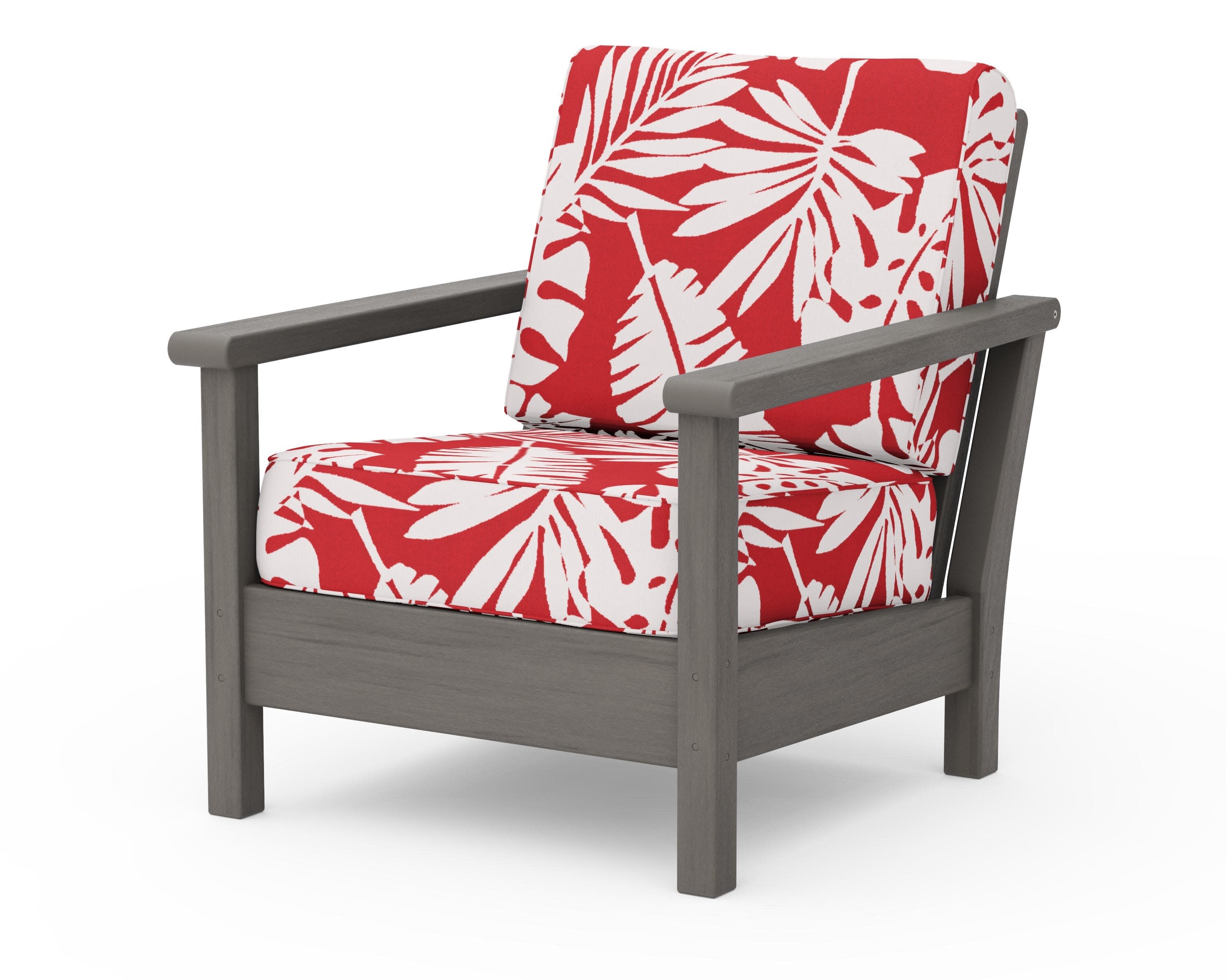 Harbour Deep Seating Chair in Driftwood / Leaf Crimson