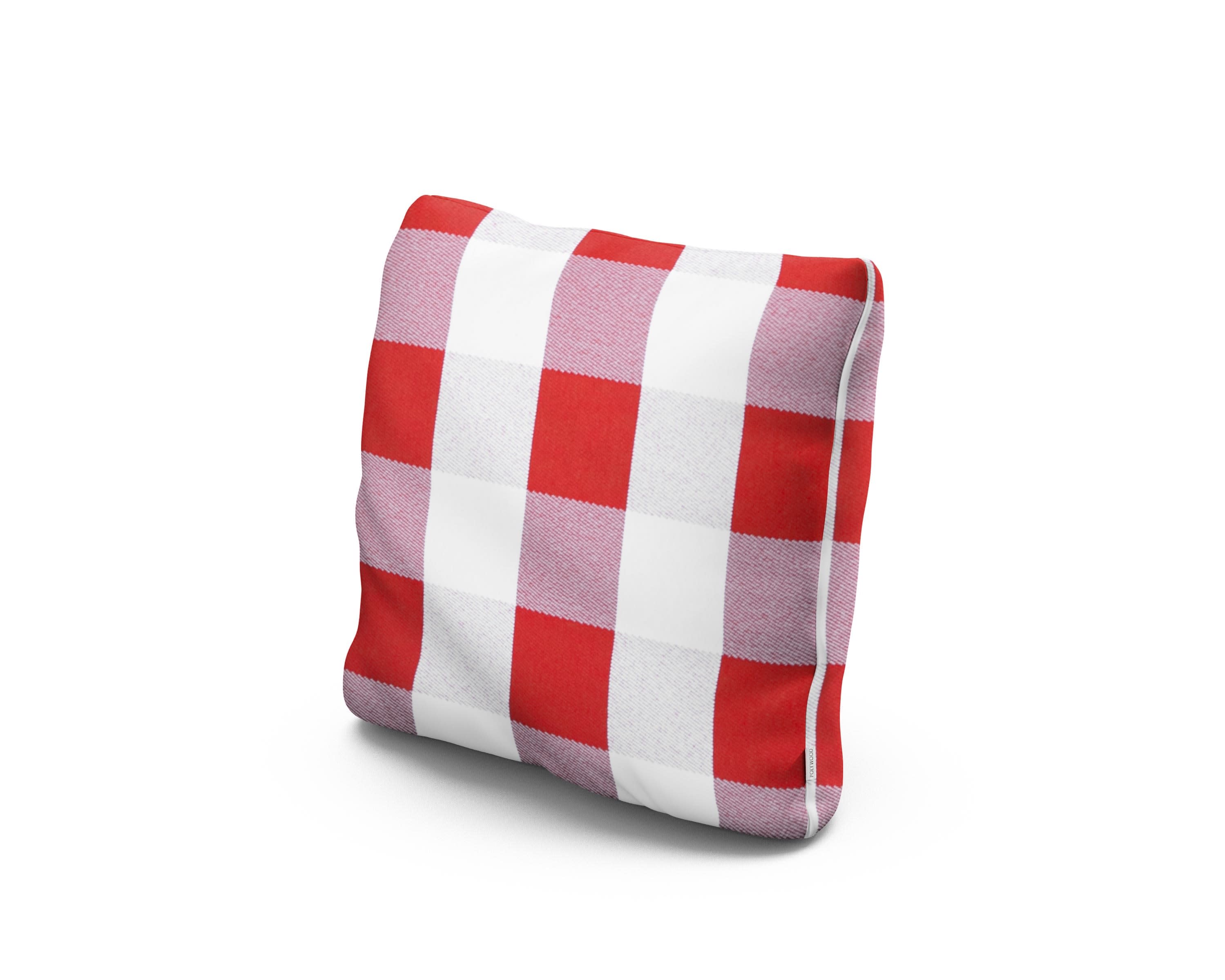 16" Outdoor Throw Pillow in Buffalo Plaid Crimson