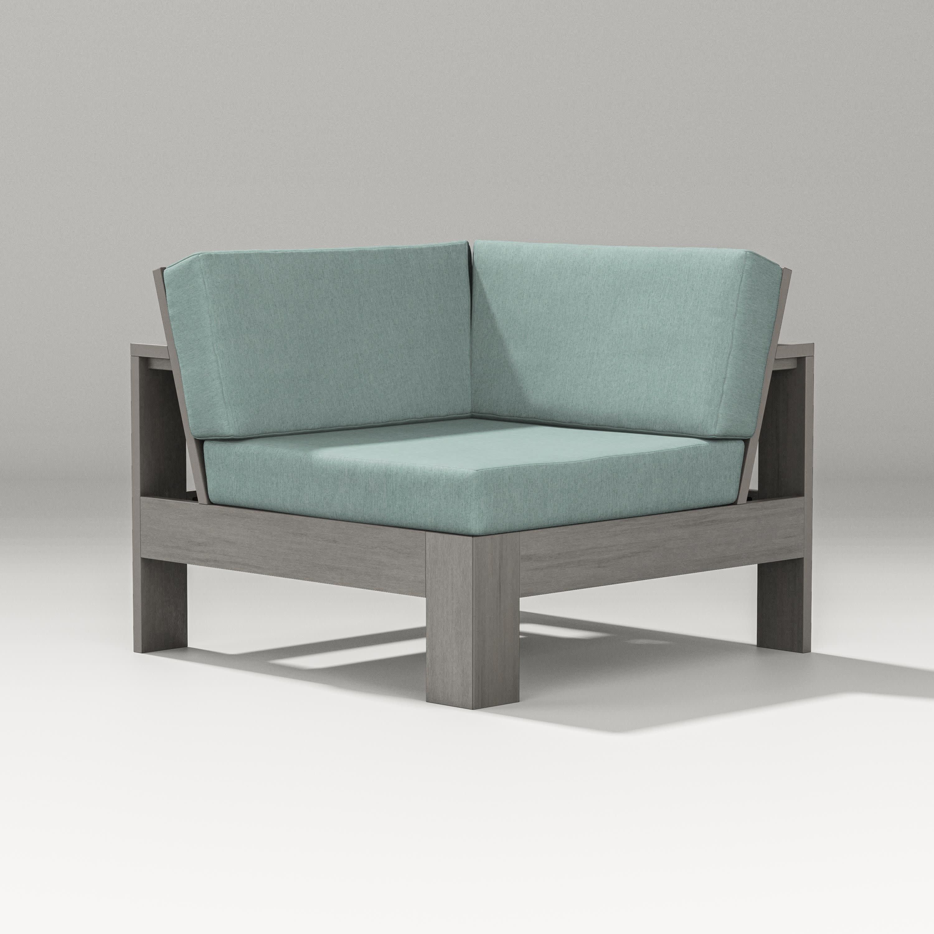 Latitude Modular Corner Chair in Driftwood / Glacier Spa