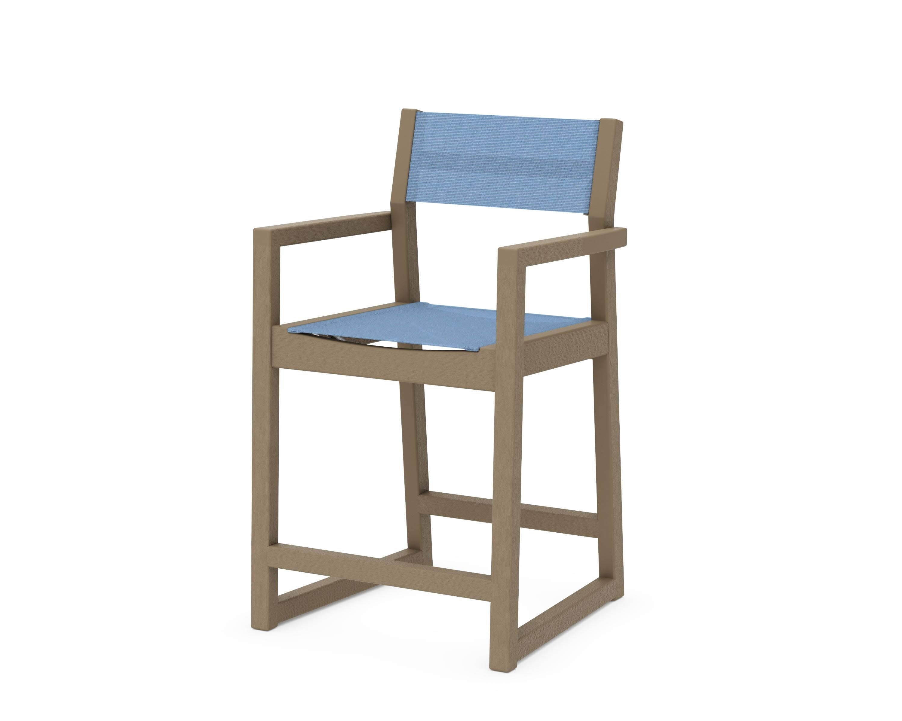 EDGE Sling Counter Arm Chair in Vintage Sahara / Poolside Sling