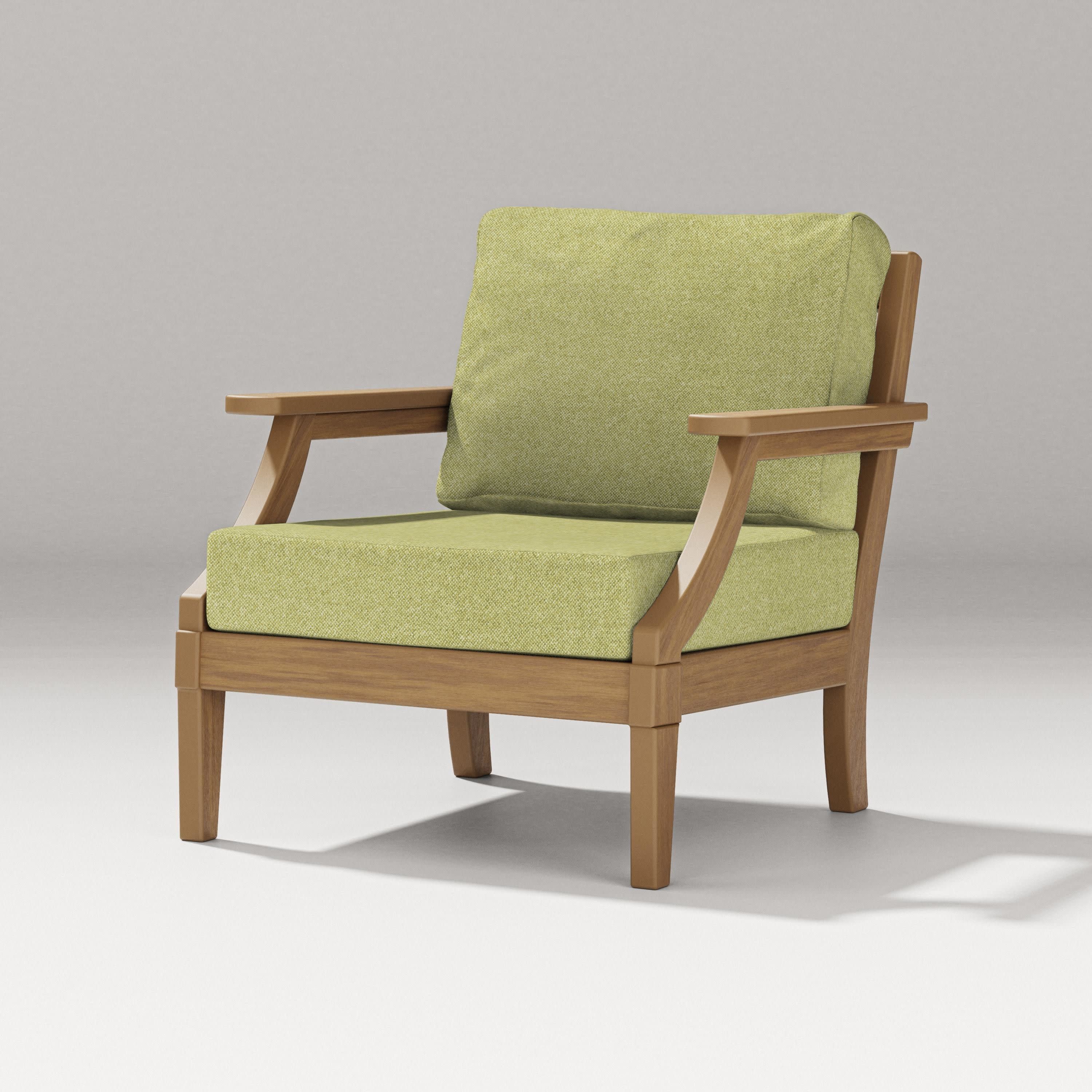 Estate Lounge Chair in Natural / Chartreuse Boucle