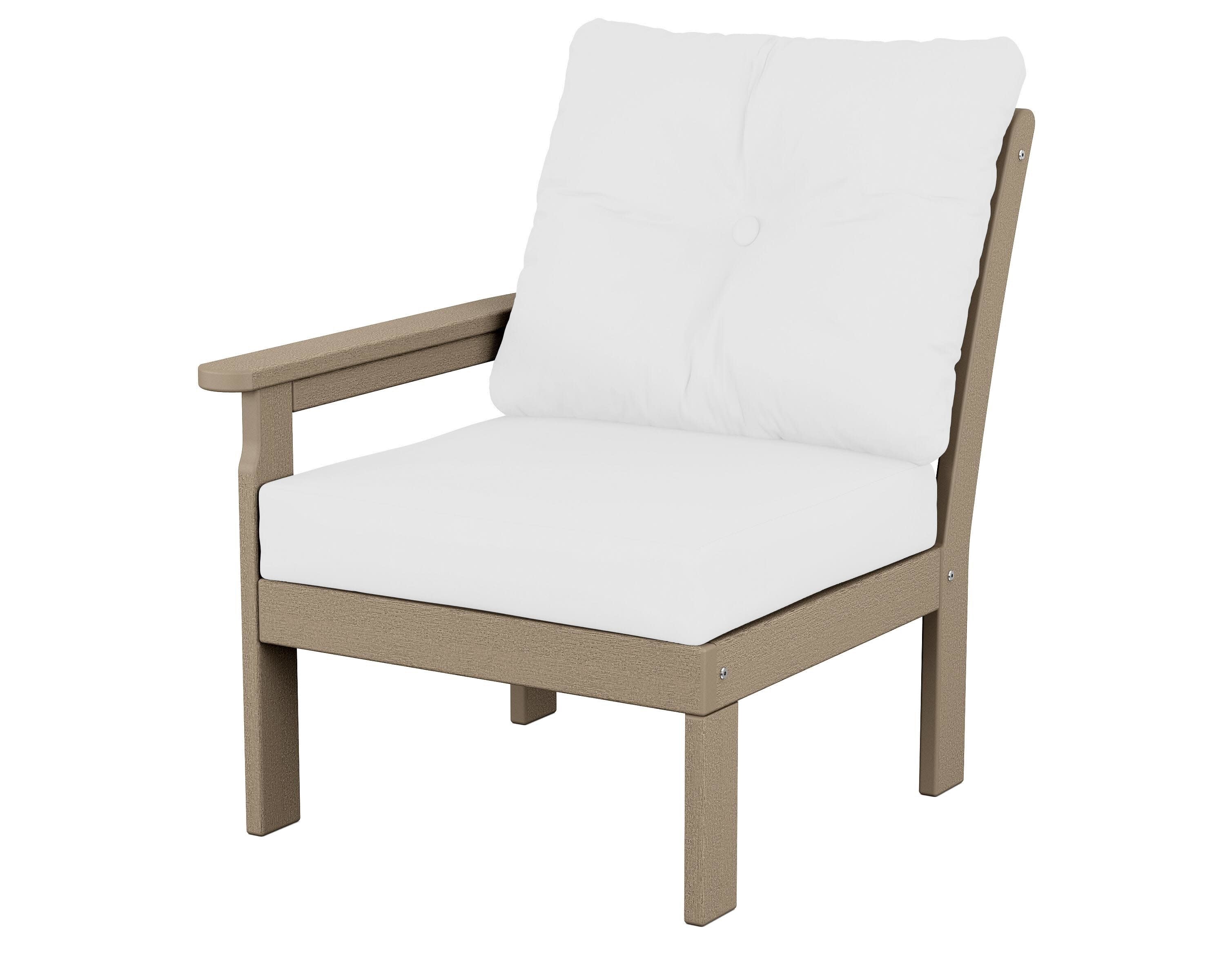 Vineyard Modular Left Arm Chair in Vintage Sahara / Natural
