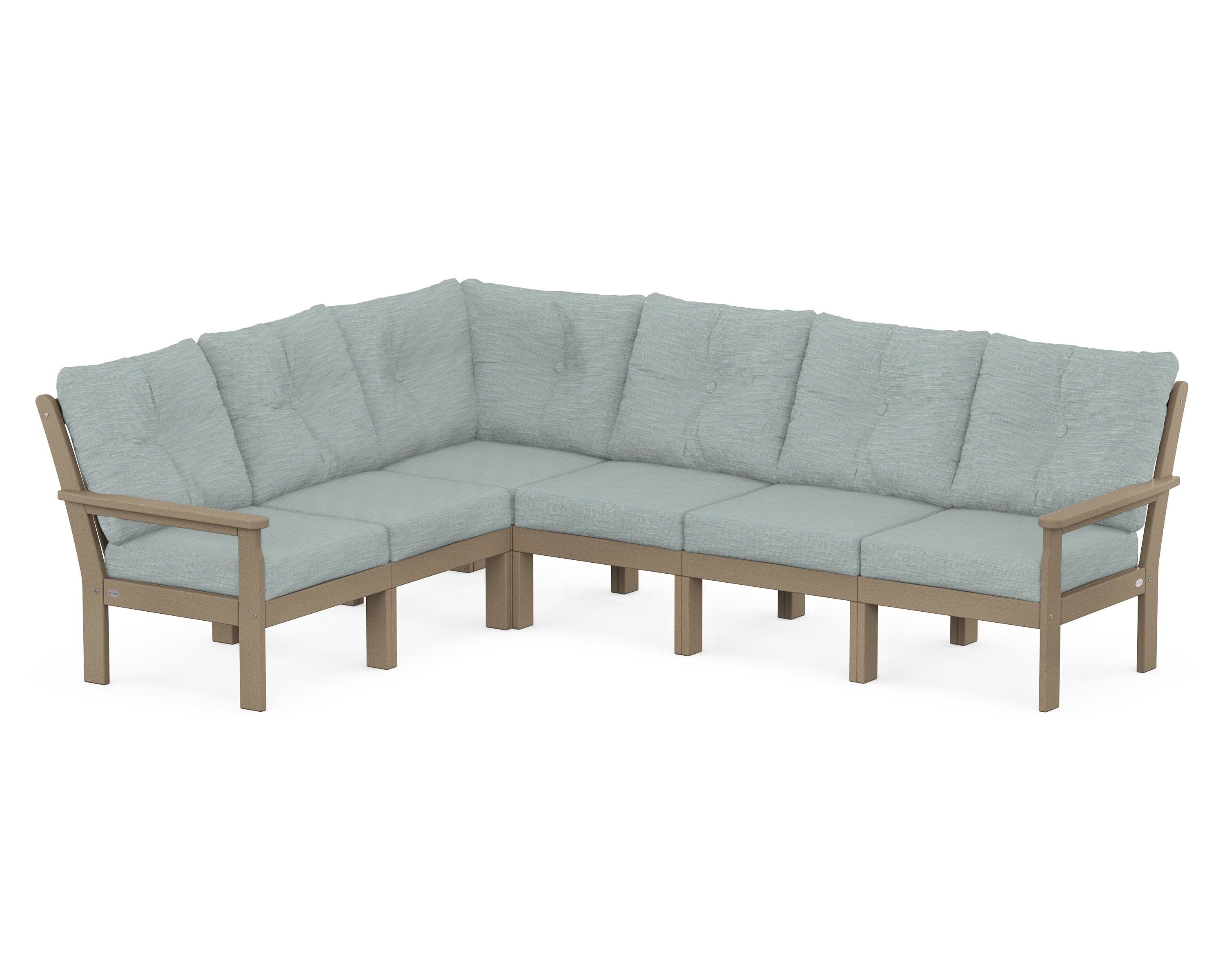 Vineyard 6-Piece Sectional in Vintage Sahara / Soothe Mist