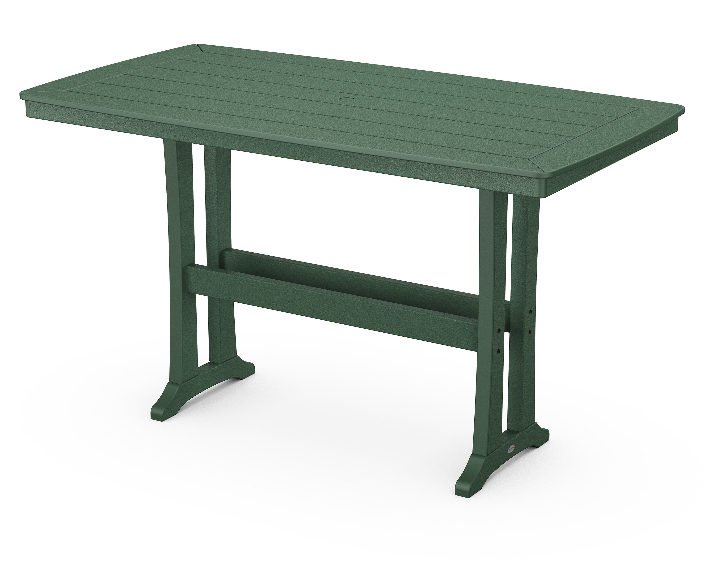 Nautical Trestle 38" x 73" Bar Table in Green