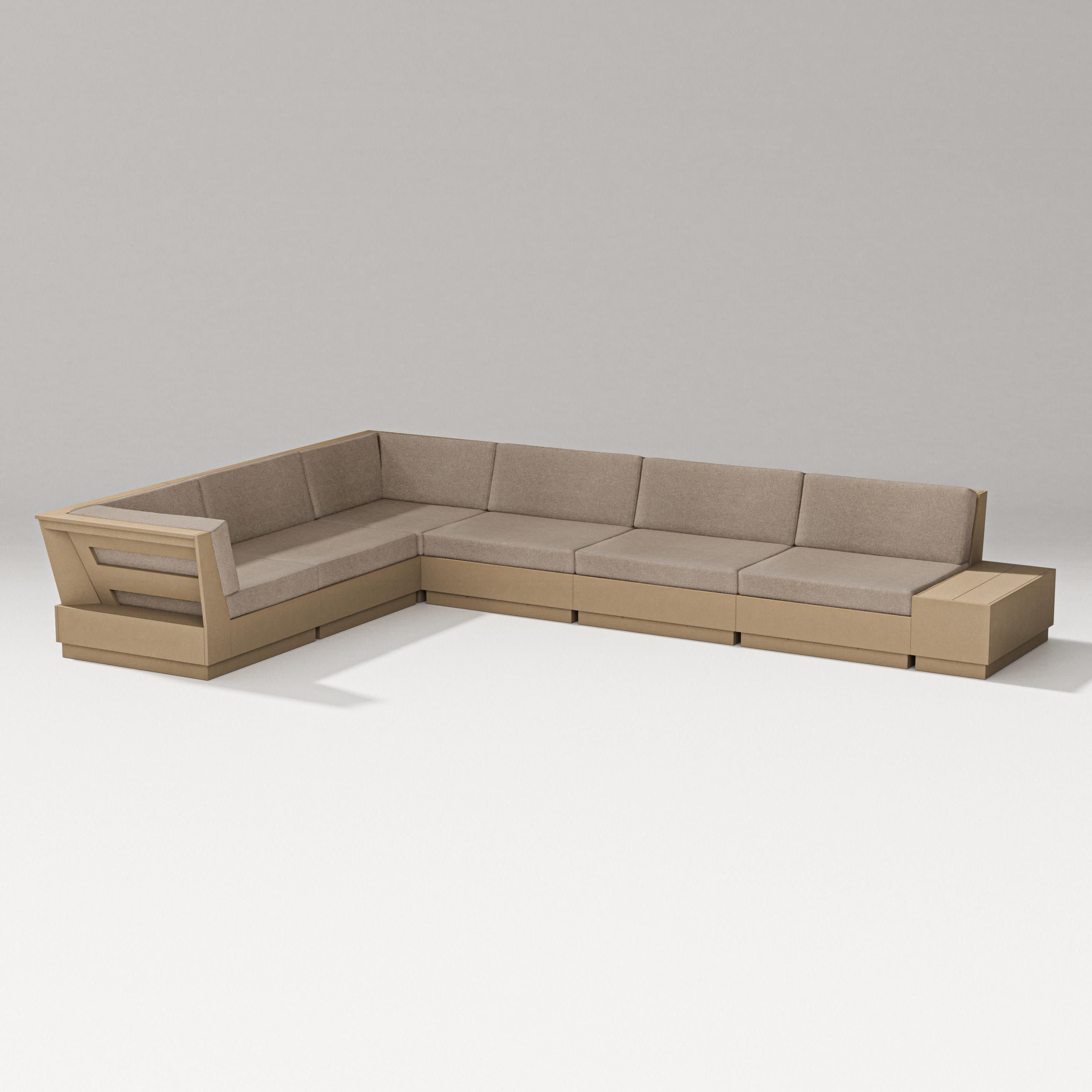 Elevate 7-Piece Corner Sectional in Vintage Sahara / Spiced Burlap