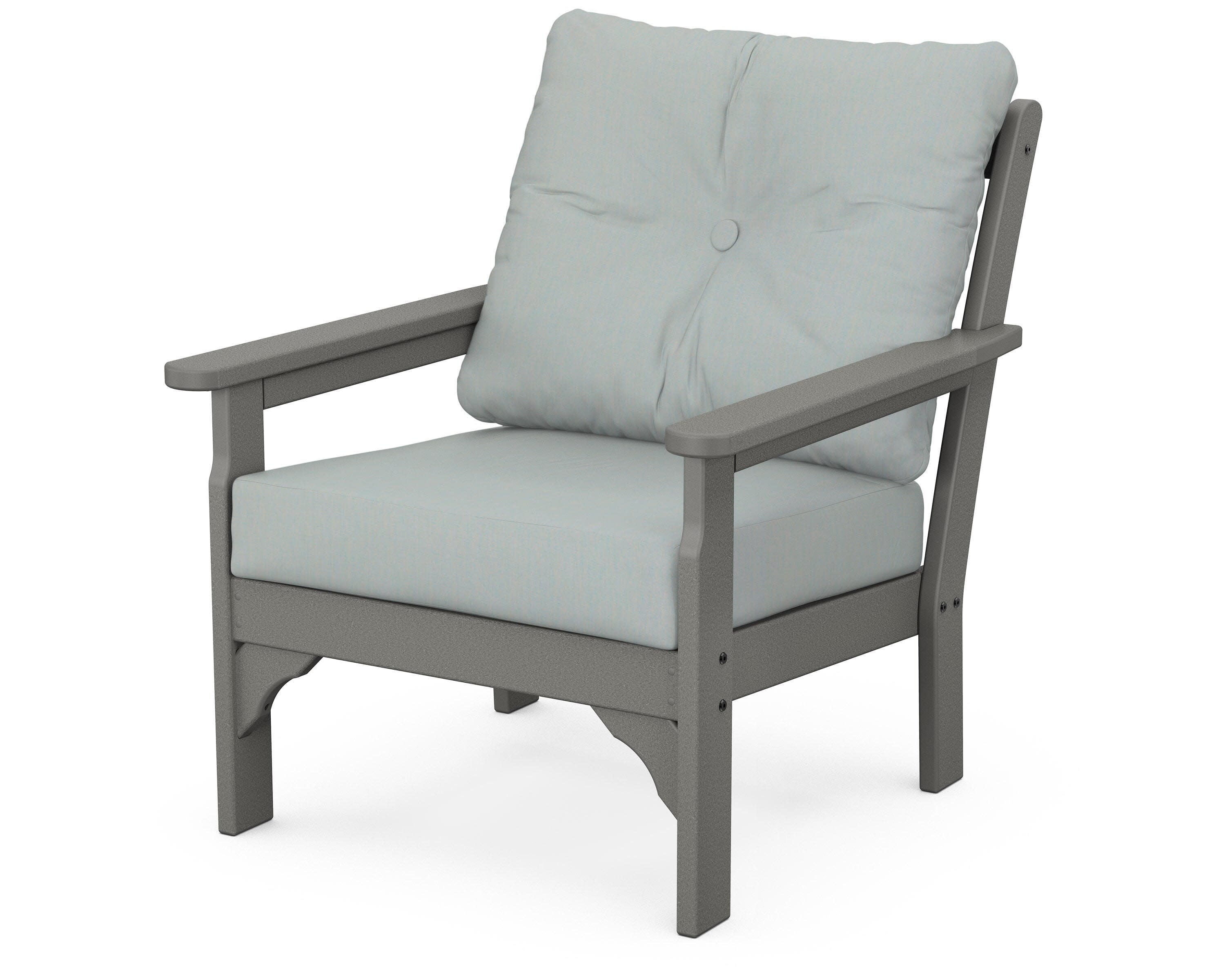 Vineyard Deep Seating Chair in Slate Grey / Spa