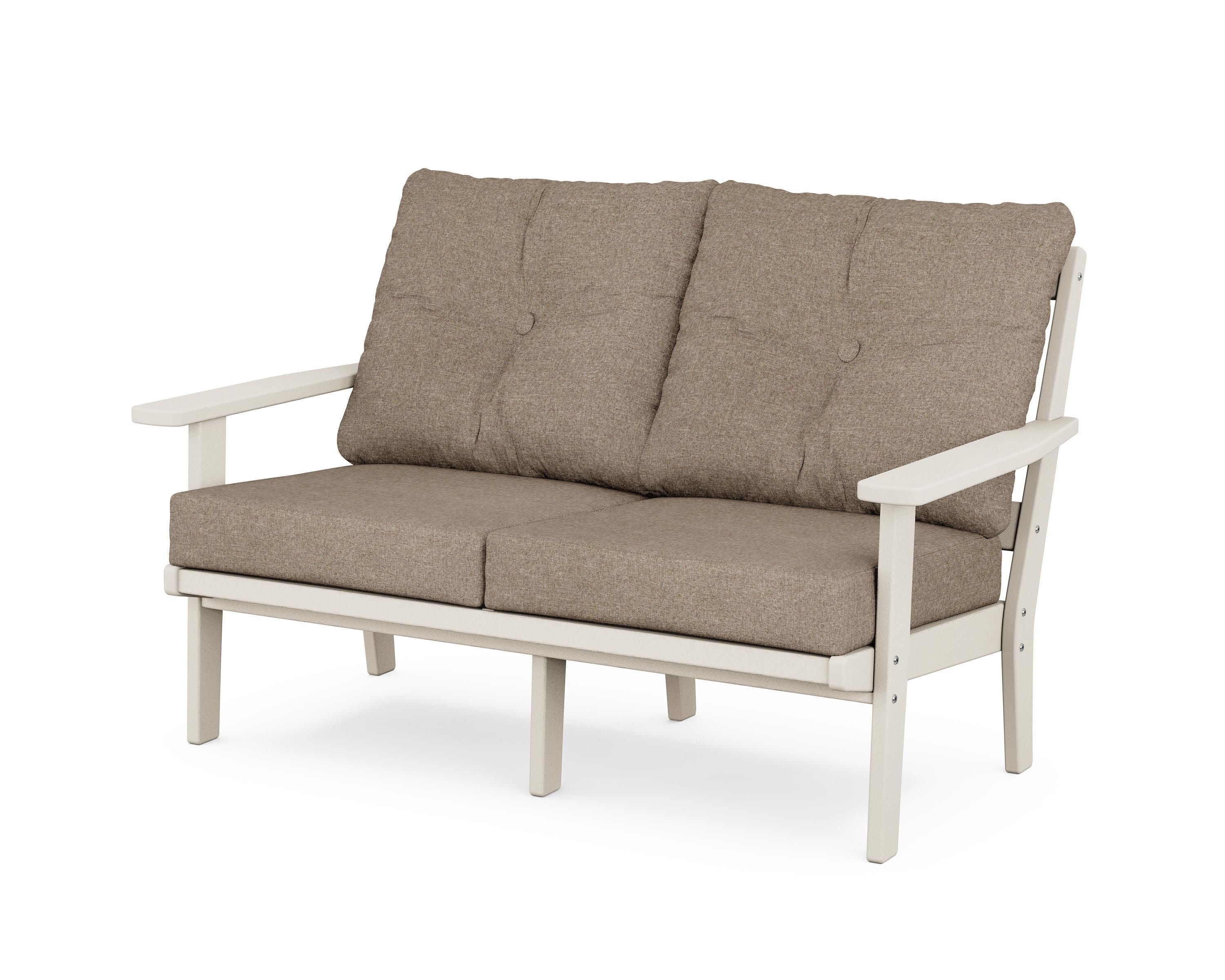Oxford Deep SeatingLoveseat in Sand / Spiced Burlap