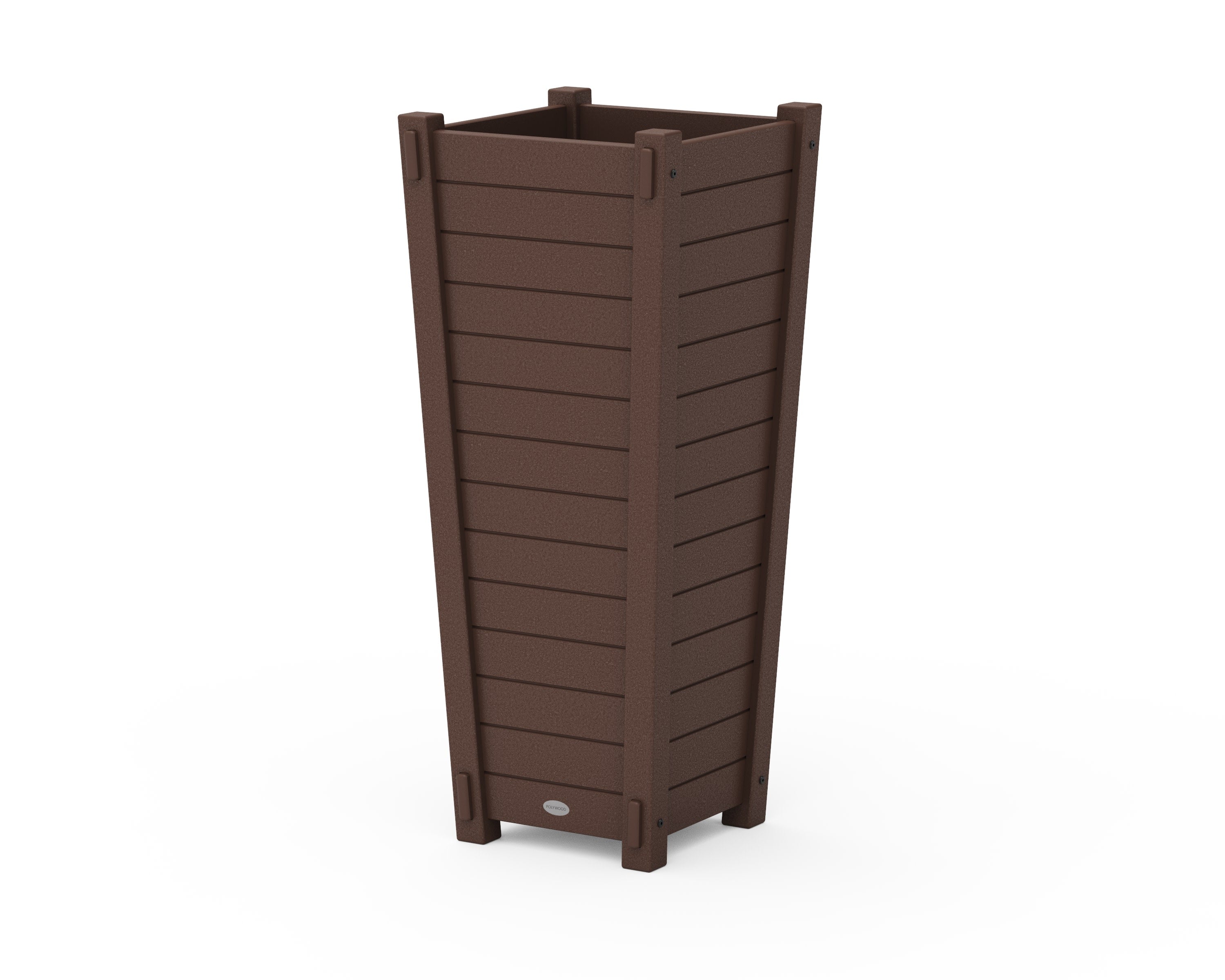 Nautical Tapered Square Tall Planter Box in Mahogany