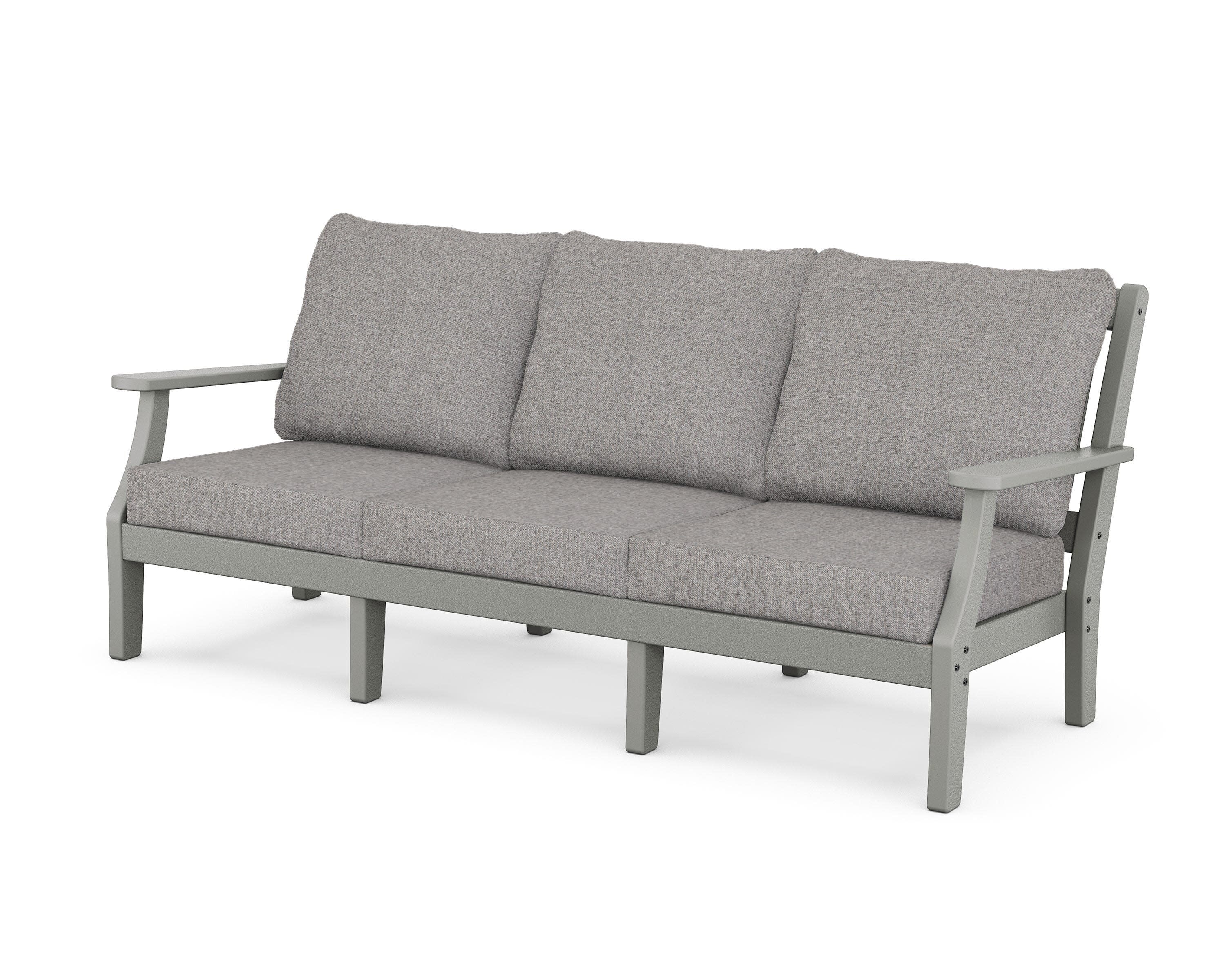 Chinoiserie Deep Seating Sofa in Slate Grey / Grey Mist