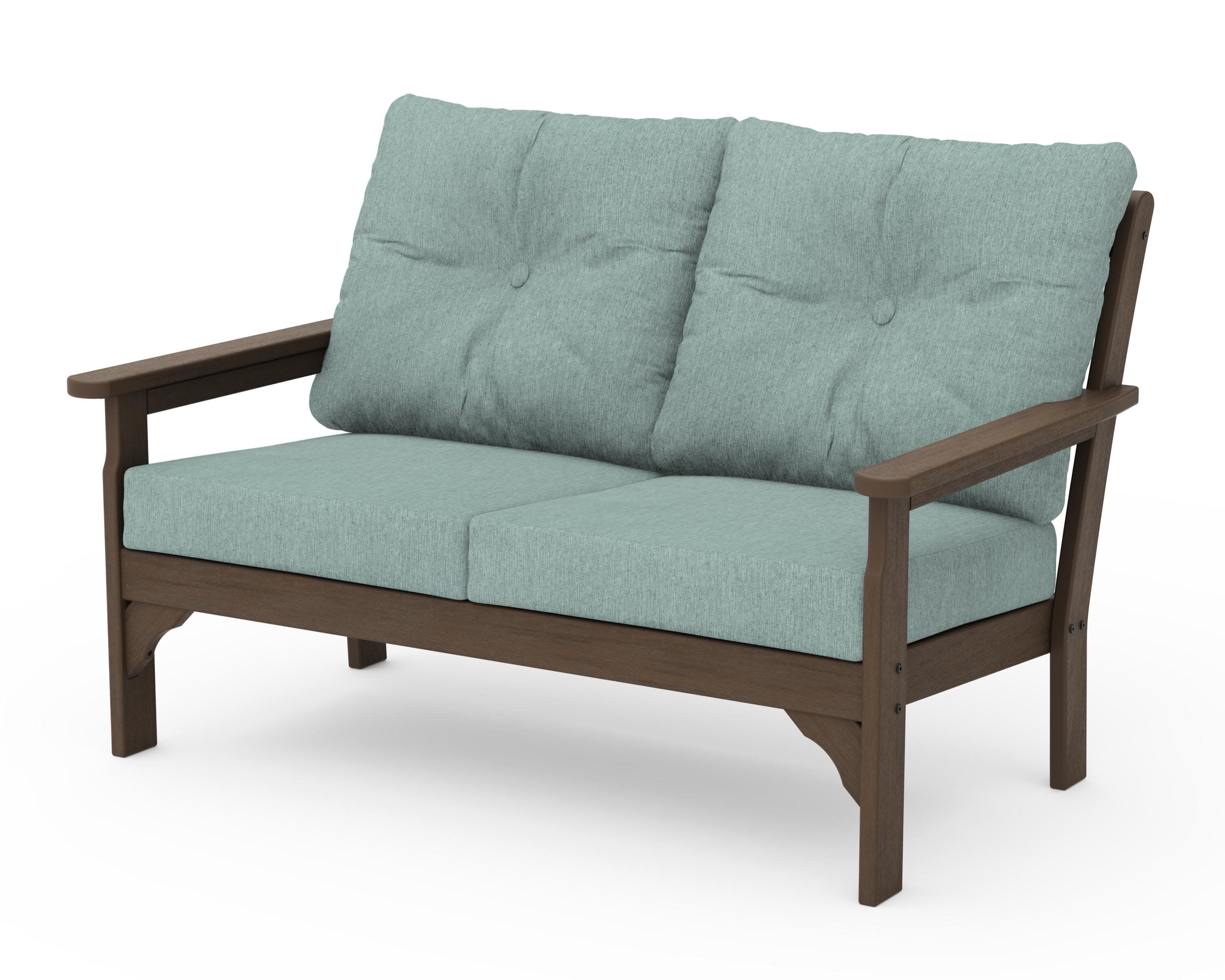 Vineyard Deep Seating Loveseat in Kona / Glacier Spa