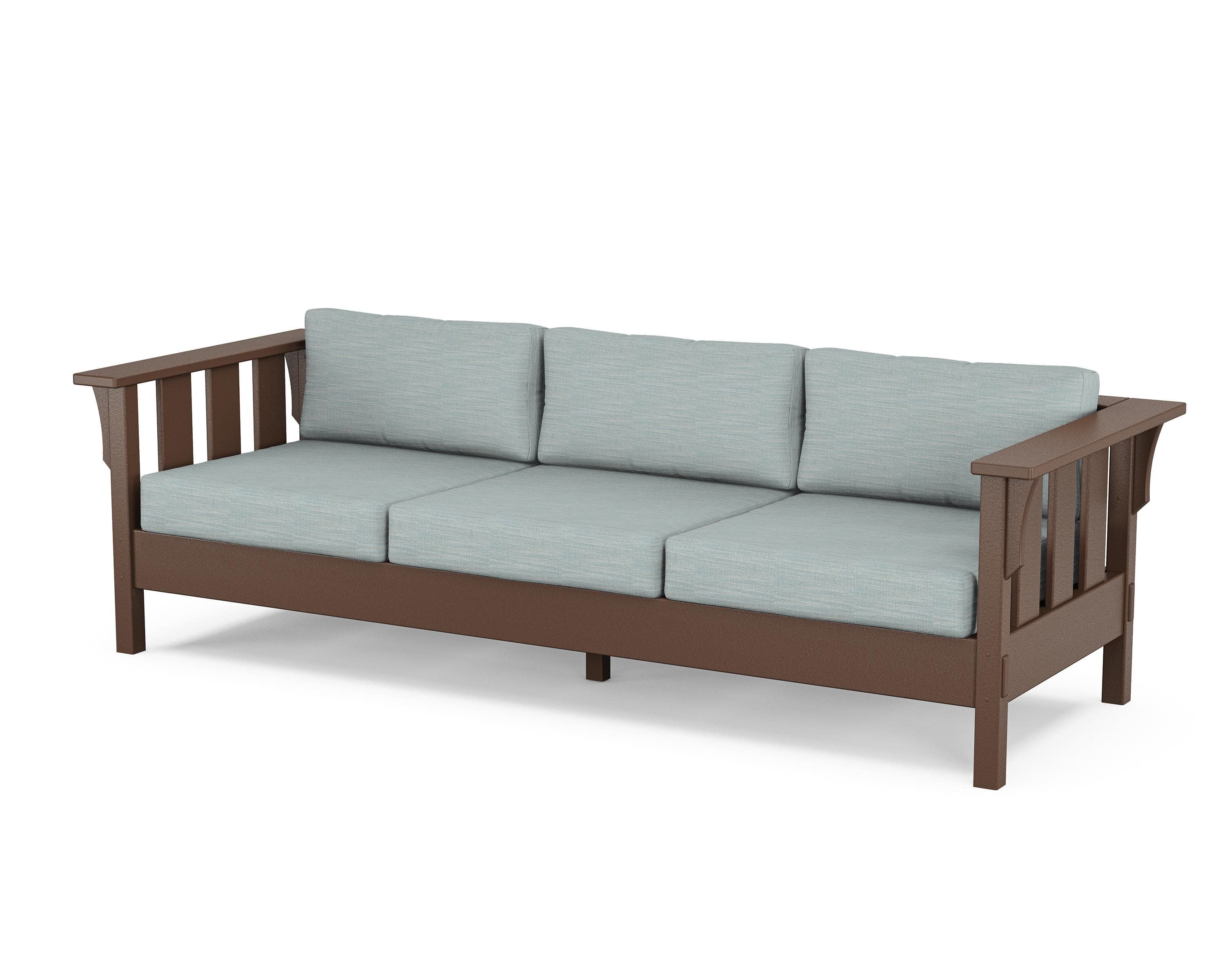 Acadia Deep Seating Sofa in Mahogany / Soothe Mist