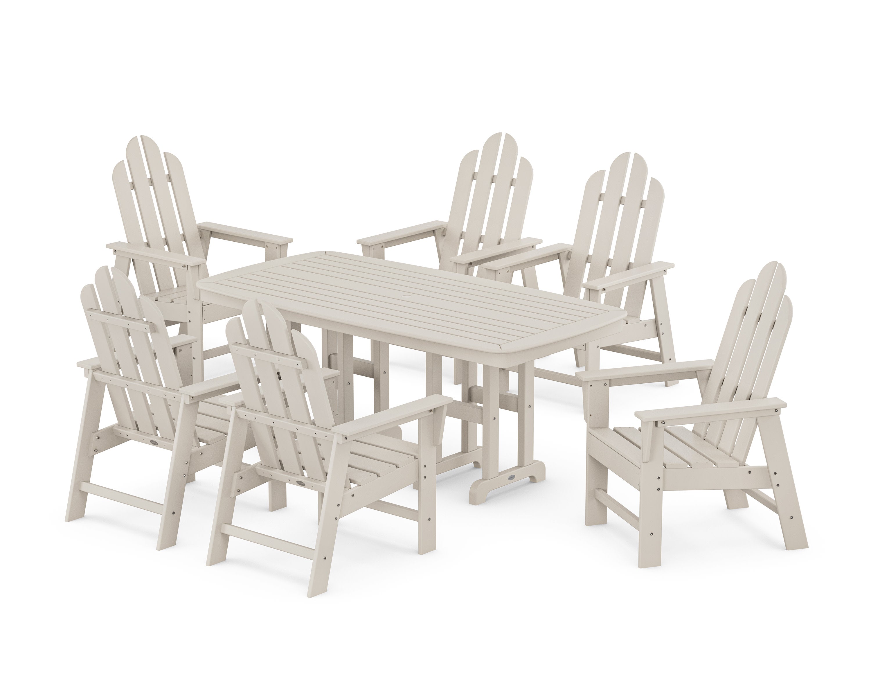 Long Island 7-Piece Dining Set in Sand