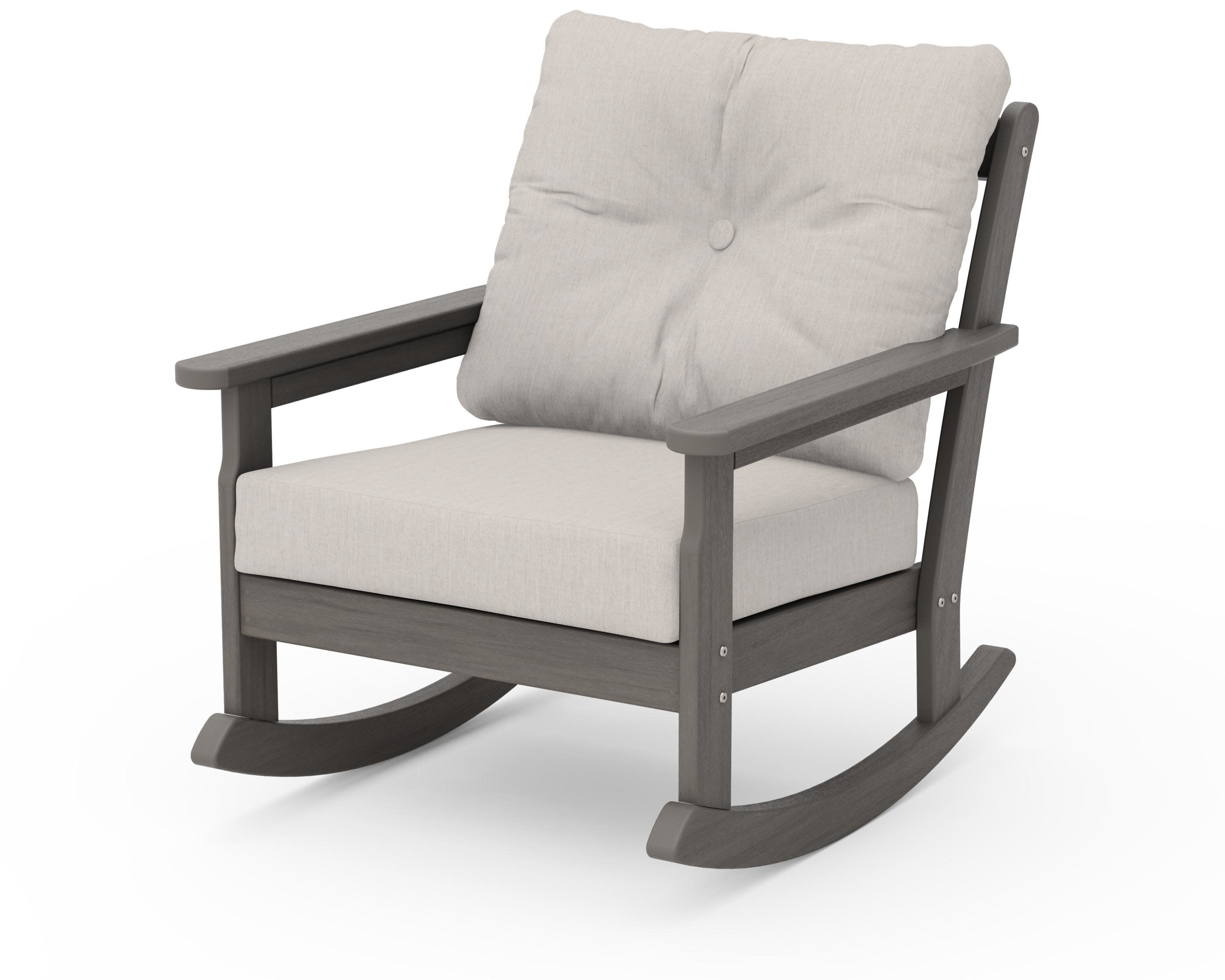 Vineyard Deep Seating Rocking Chair in Driftwood / Cast Ash