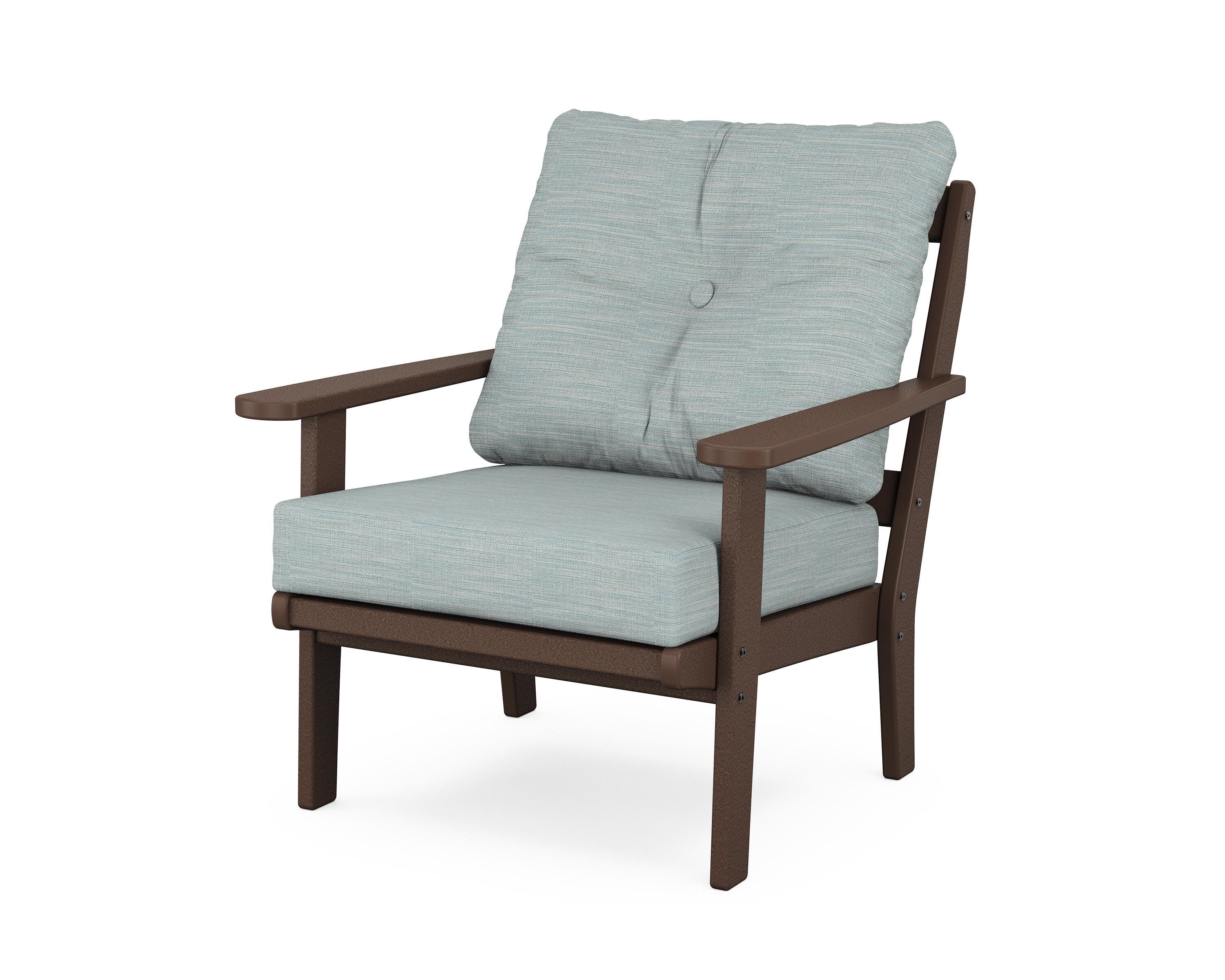 Mission Deep Seating Chair in Mahogany / Soothe Mist