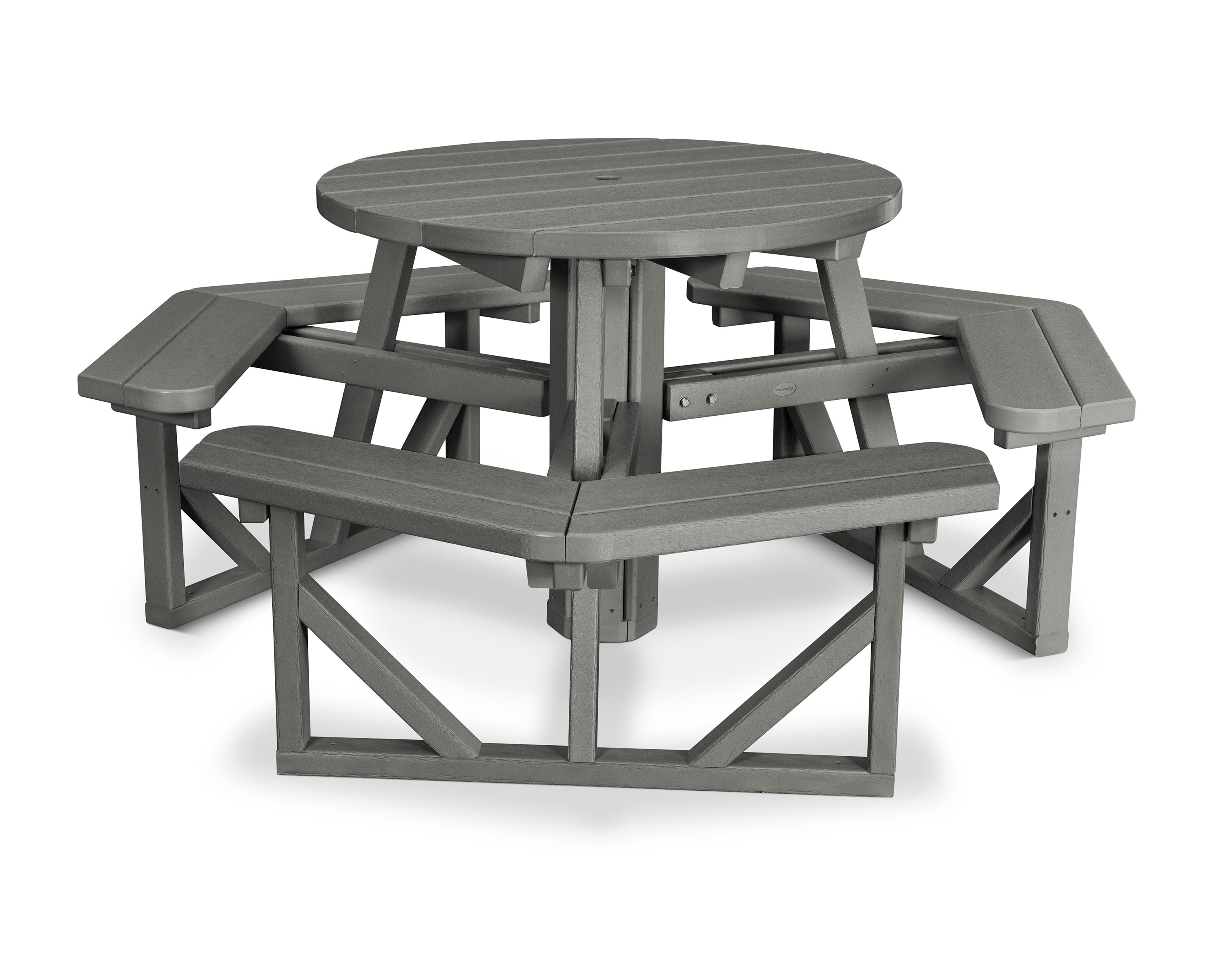 Park 36" Round Picnic Table in Slate Grey