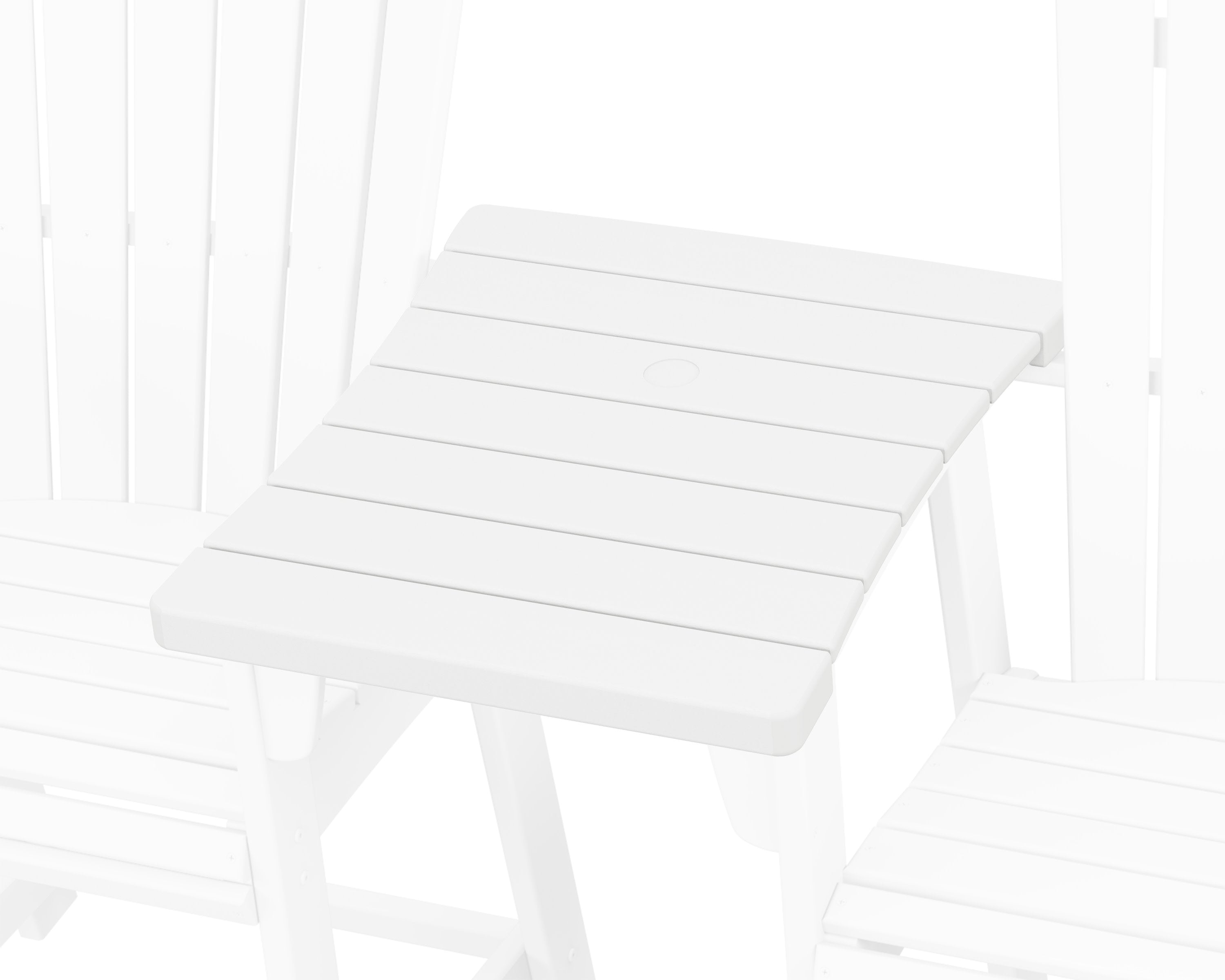 600 Series Straight Adirondack Dining Connecting Table in White