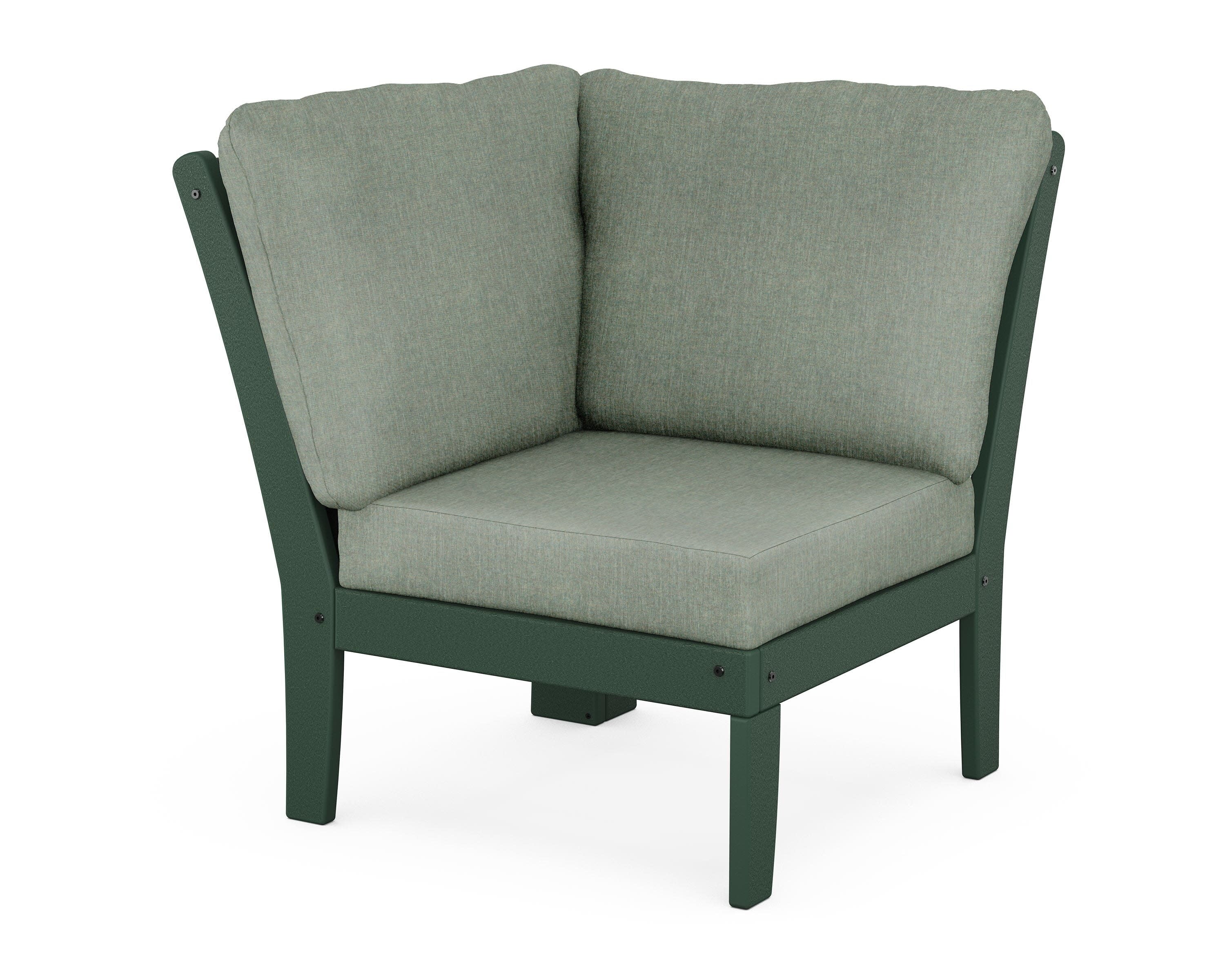 Braxton Modular Corner Chair in Green / Cast Sage