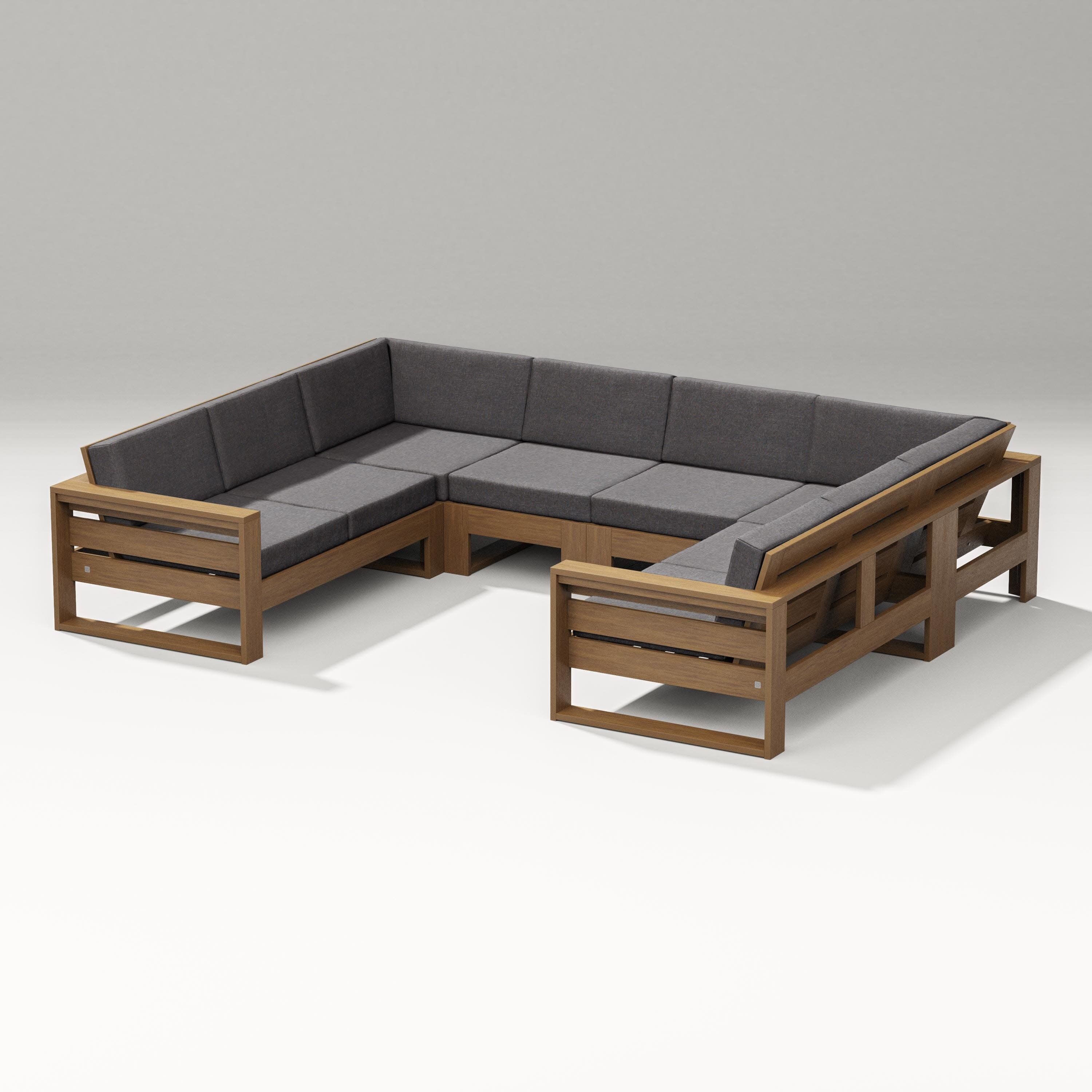 Latitude U-Shaped Sectional in Natural / Ash Charcoal