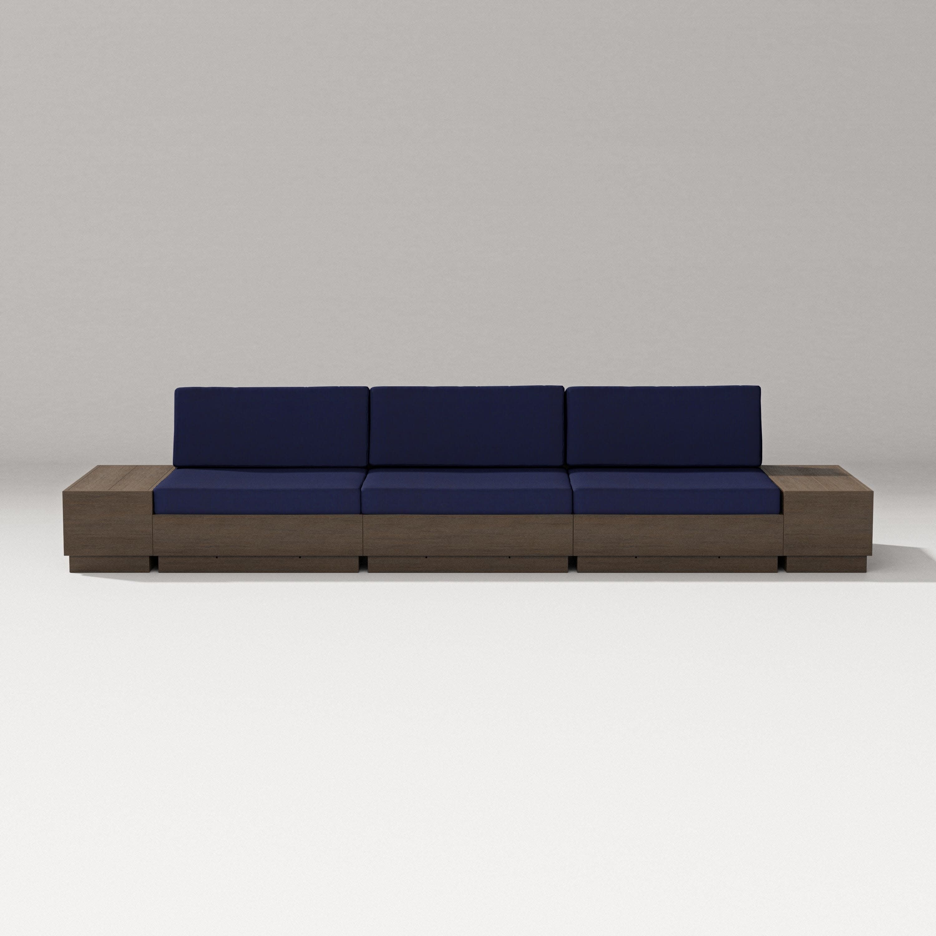 Elevate Straight Sectional in Kona / Navy