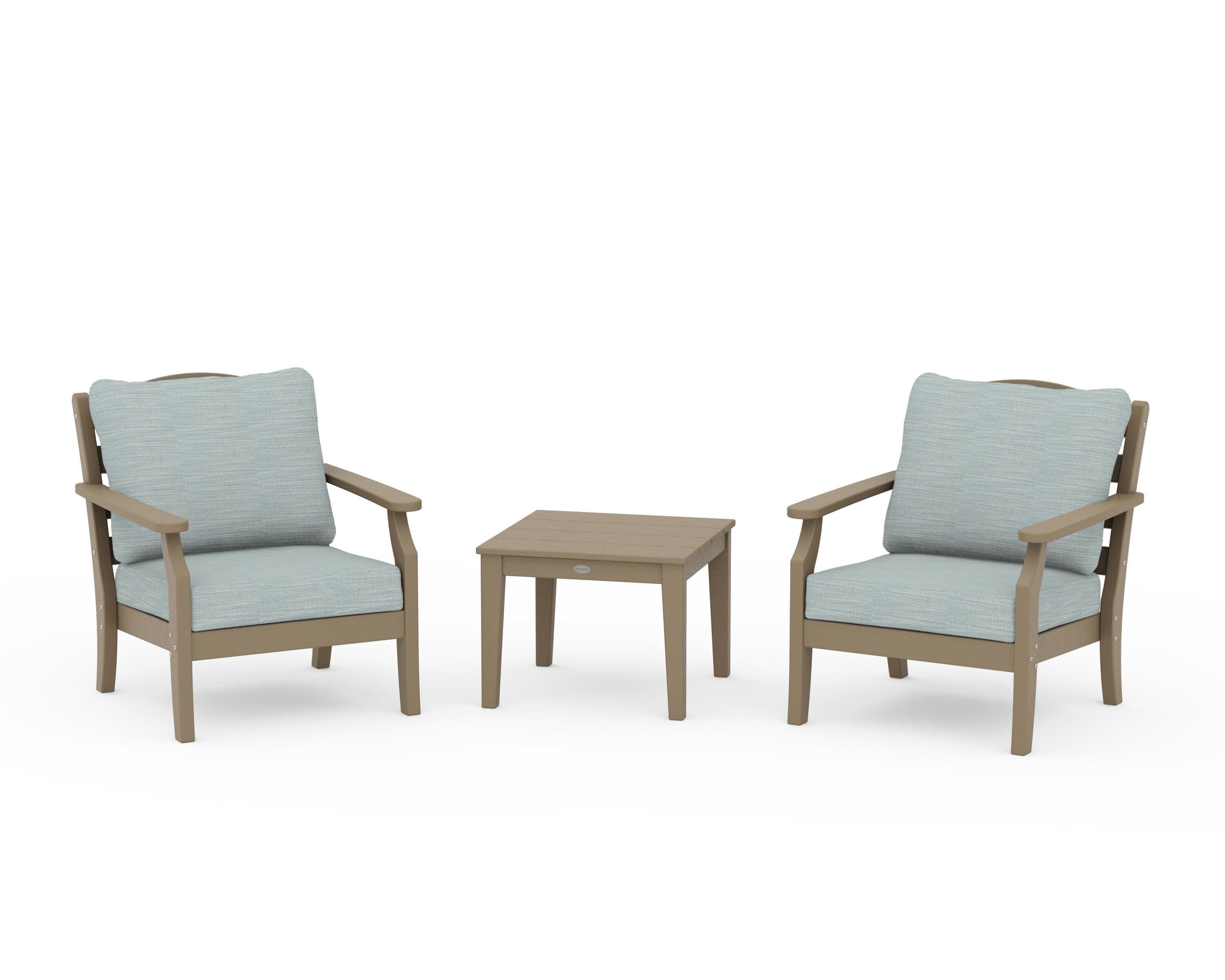 Savannah 3-Piece Deep Seating Set in Vintage Sahara / Soothe Mist
