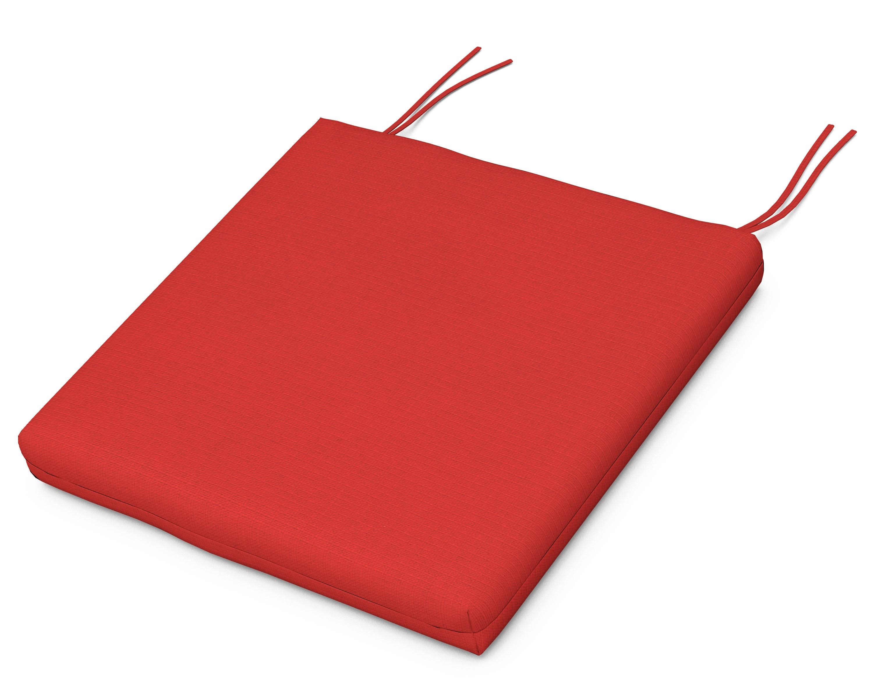 EDGE Dining Cushion 19.5"D x 19.5"W x 2.5"H in Crimson Linen