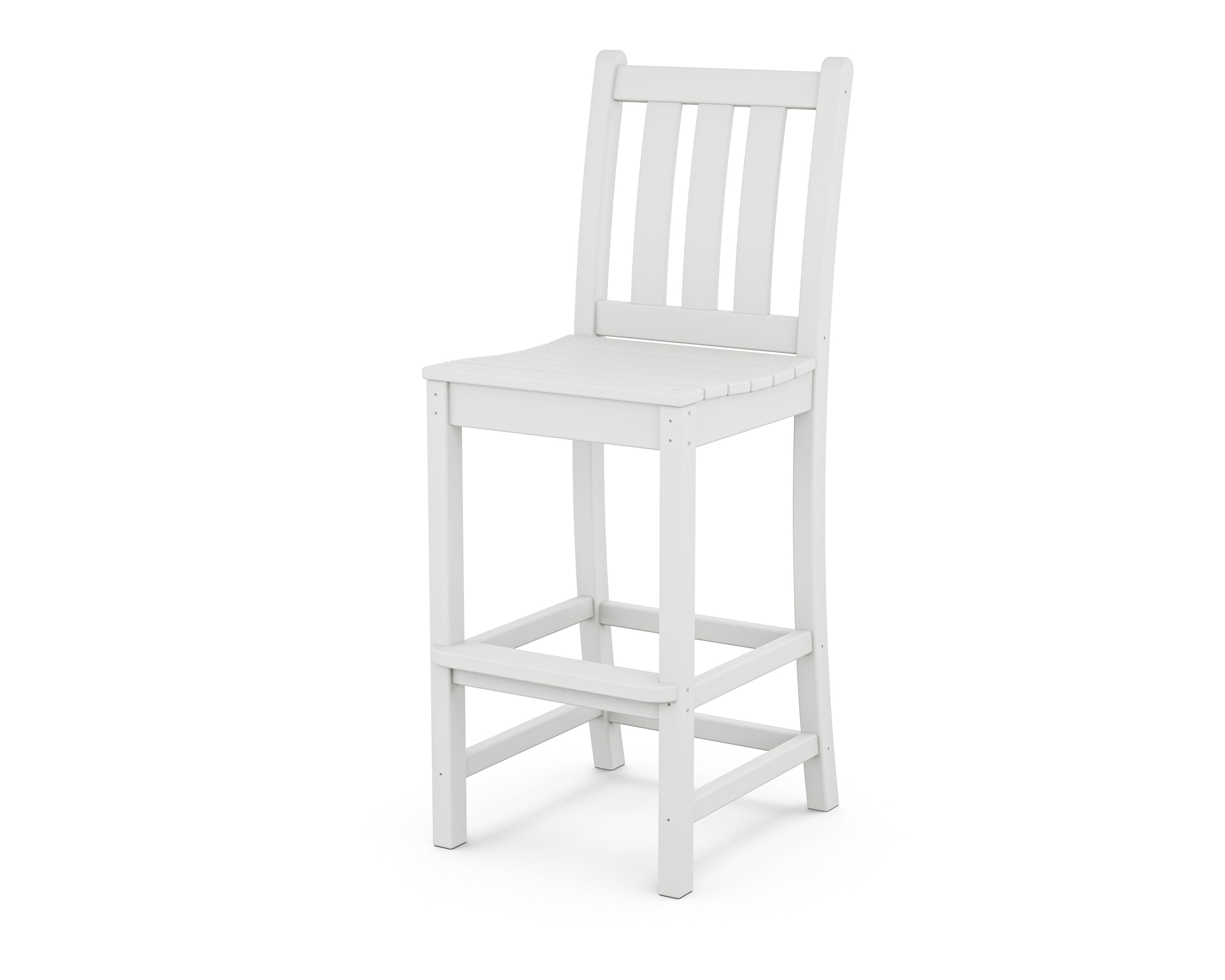 Traditional Garden Bar Side Chair in White