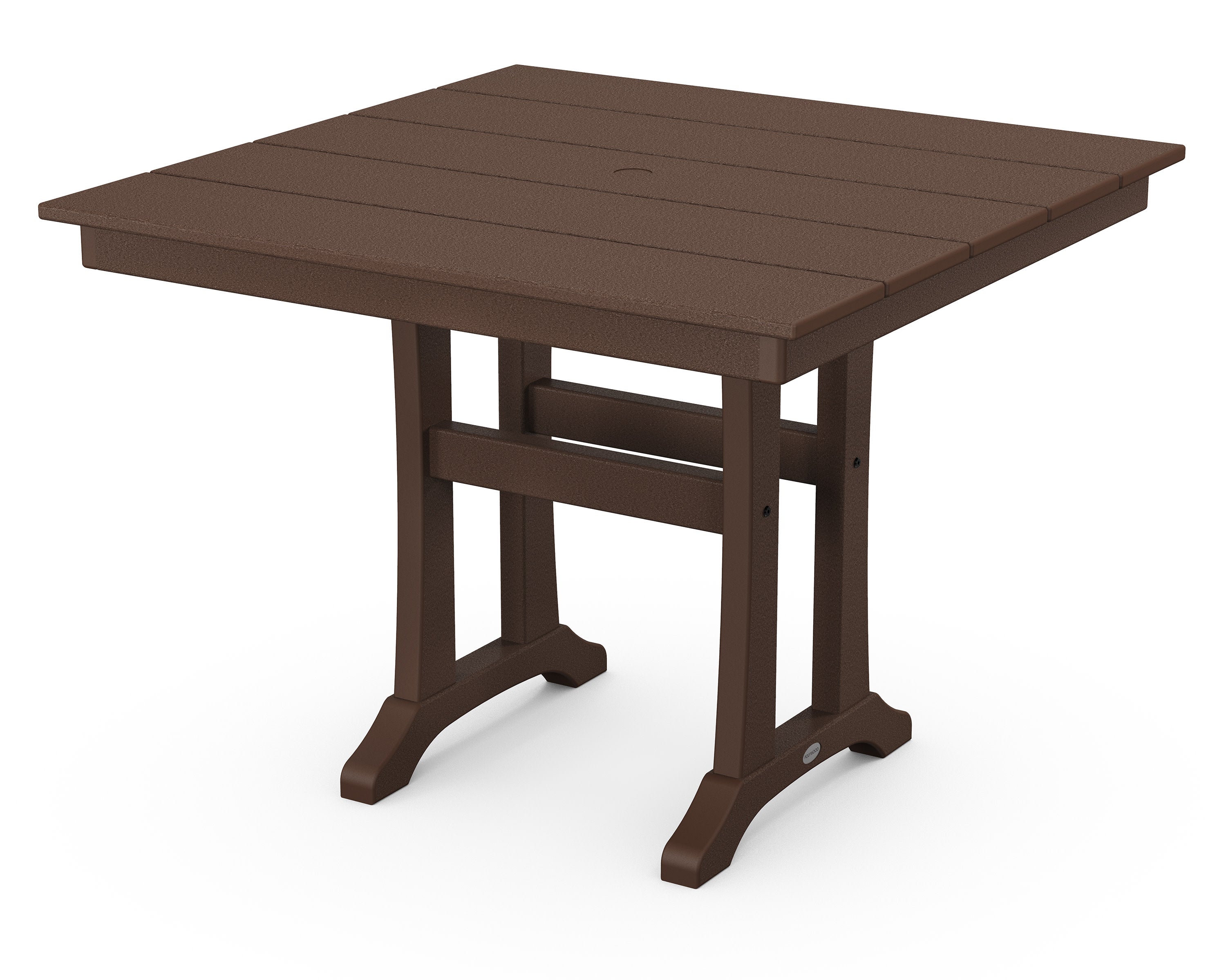 Farmhouse Trestle 37" Dining Table in Mahogany