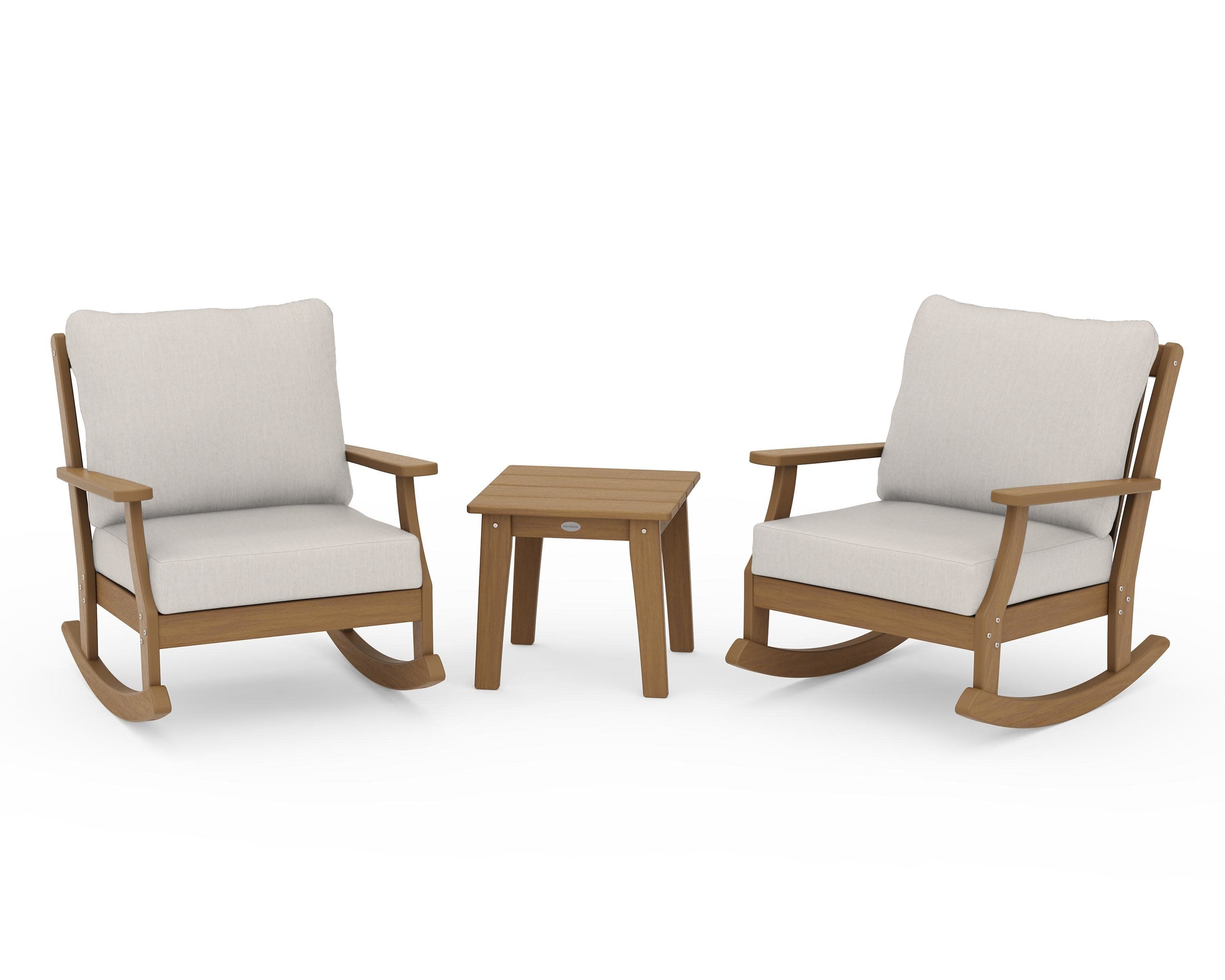 Braxton 3-Piece Deep Seating Rocker Set in Natural / Cast Ash
