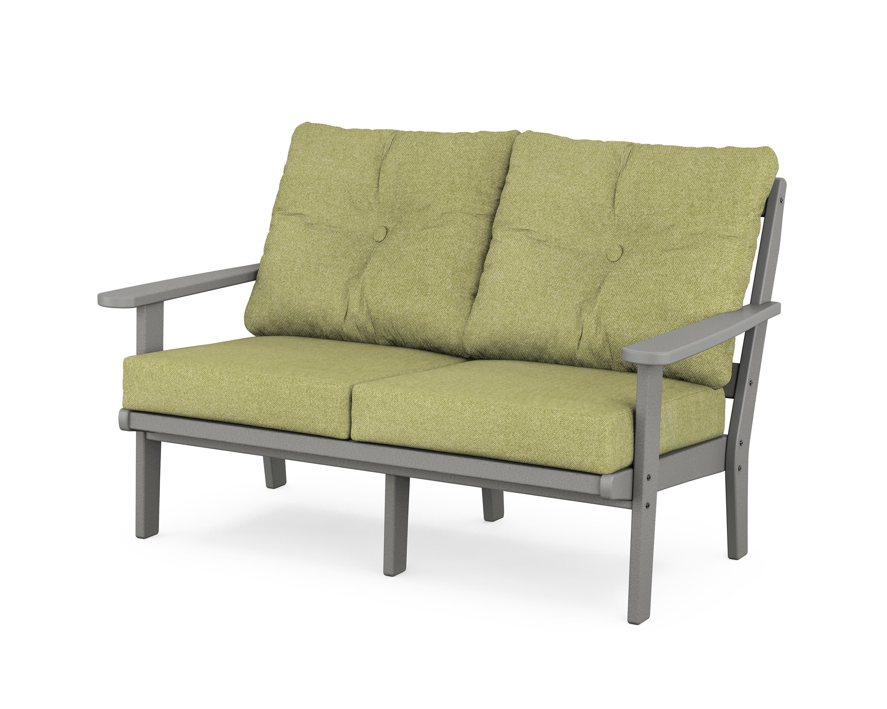 Mission Deep SeatingLoveseat in Slate Grey / Chartreuse Boucle