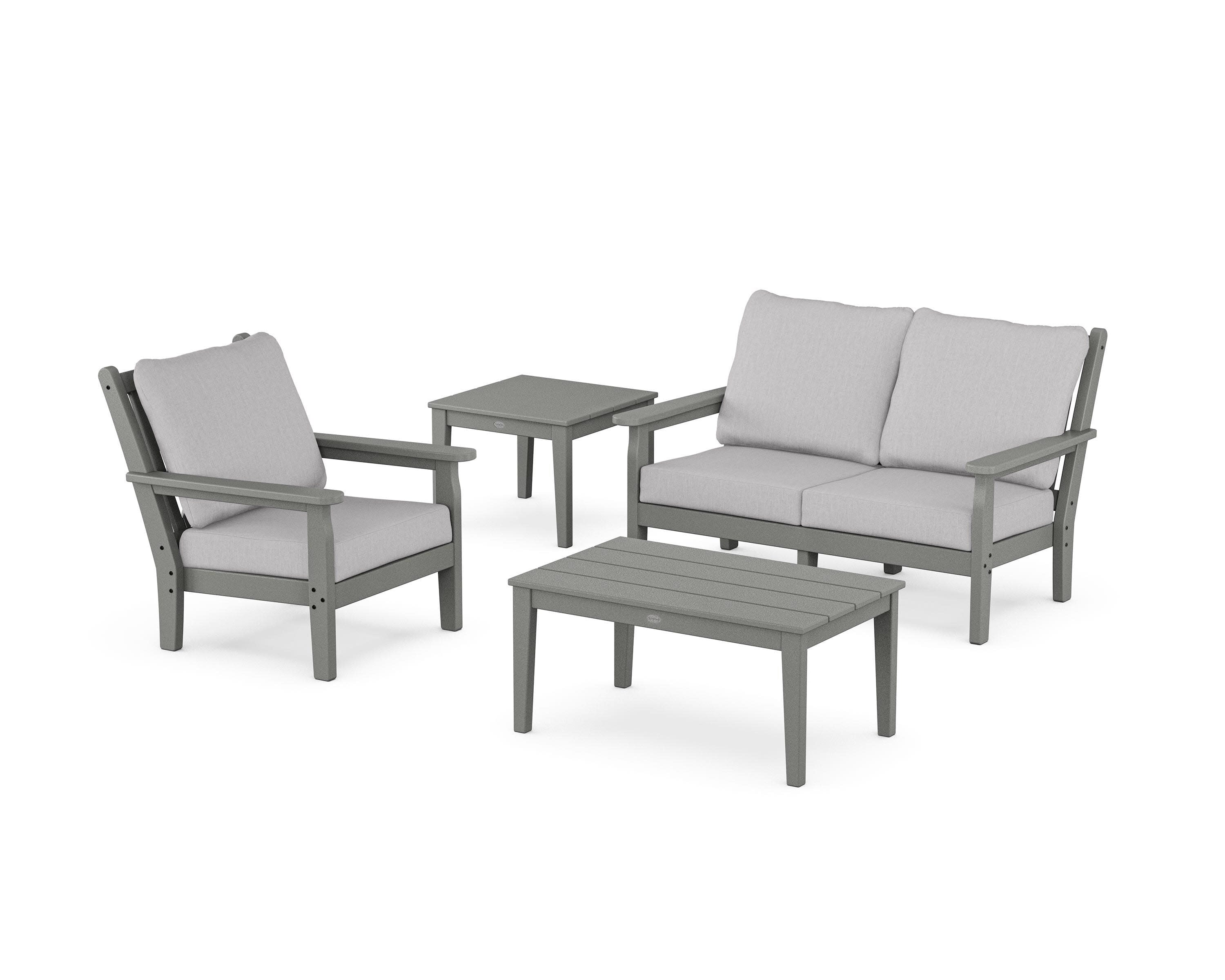 Chippendale 4-Piece Deep Seating Set in Slate Grey / Granite