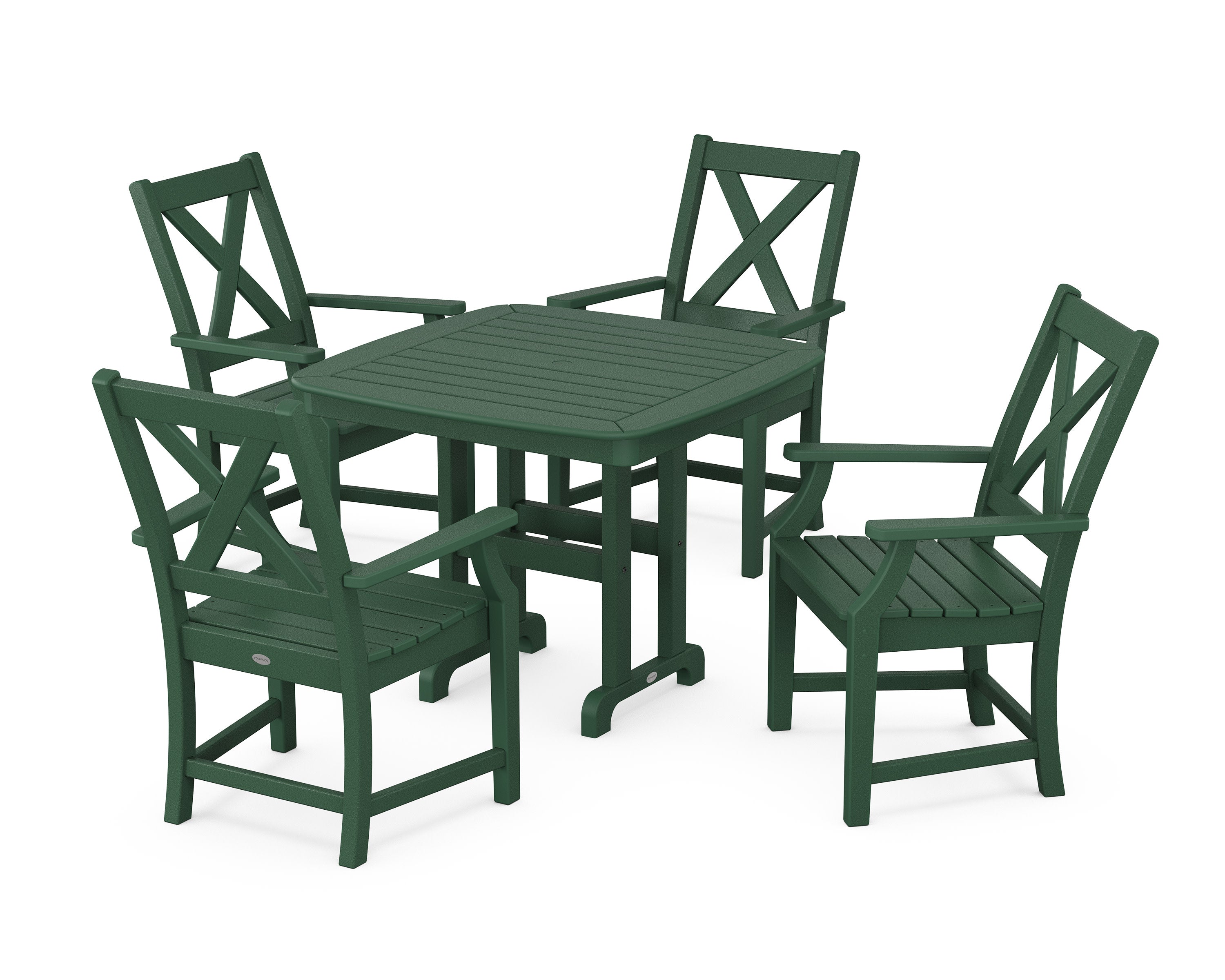 Braxton 5-Piece Dining Set in Green