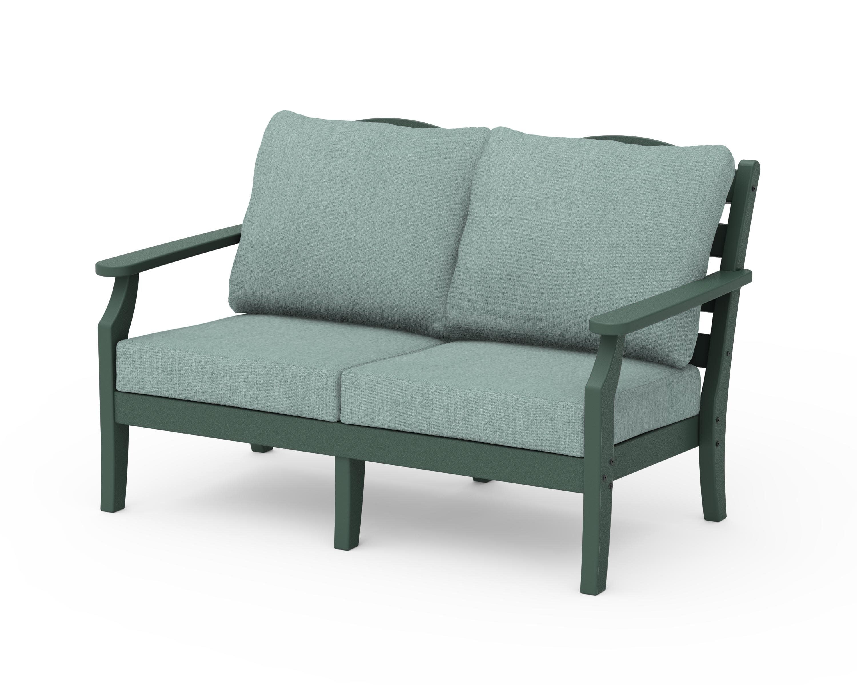 Savannah Deep Seating Loveseat in Green / Glacier Spa