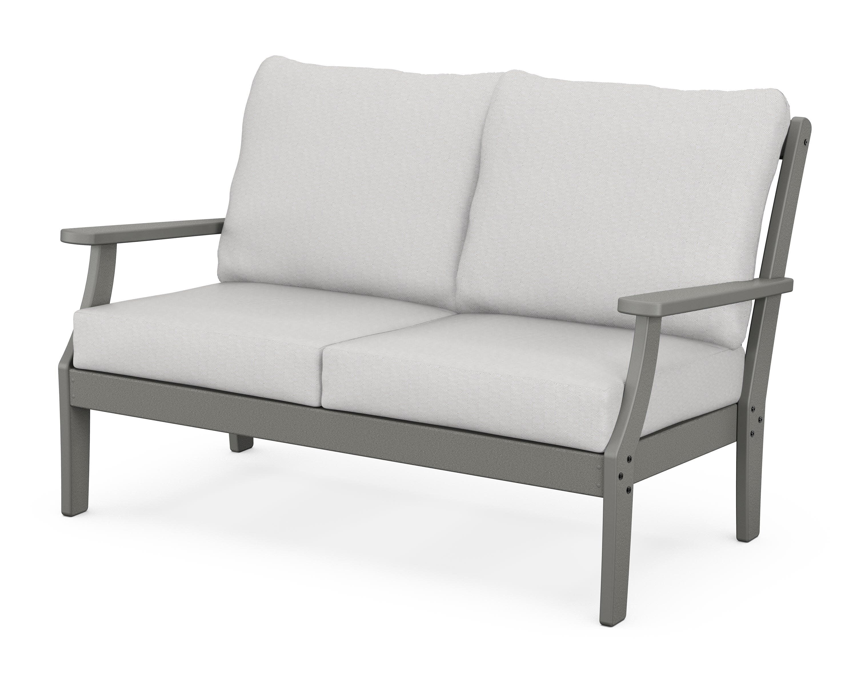 Braxton Deep Seating Loveseat in Slate Grey / Diamond in the Rough