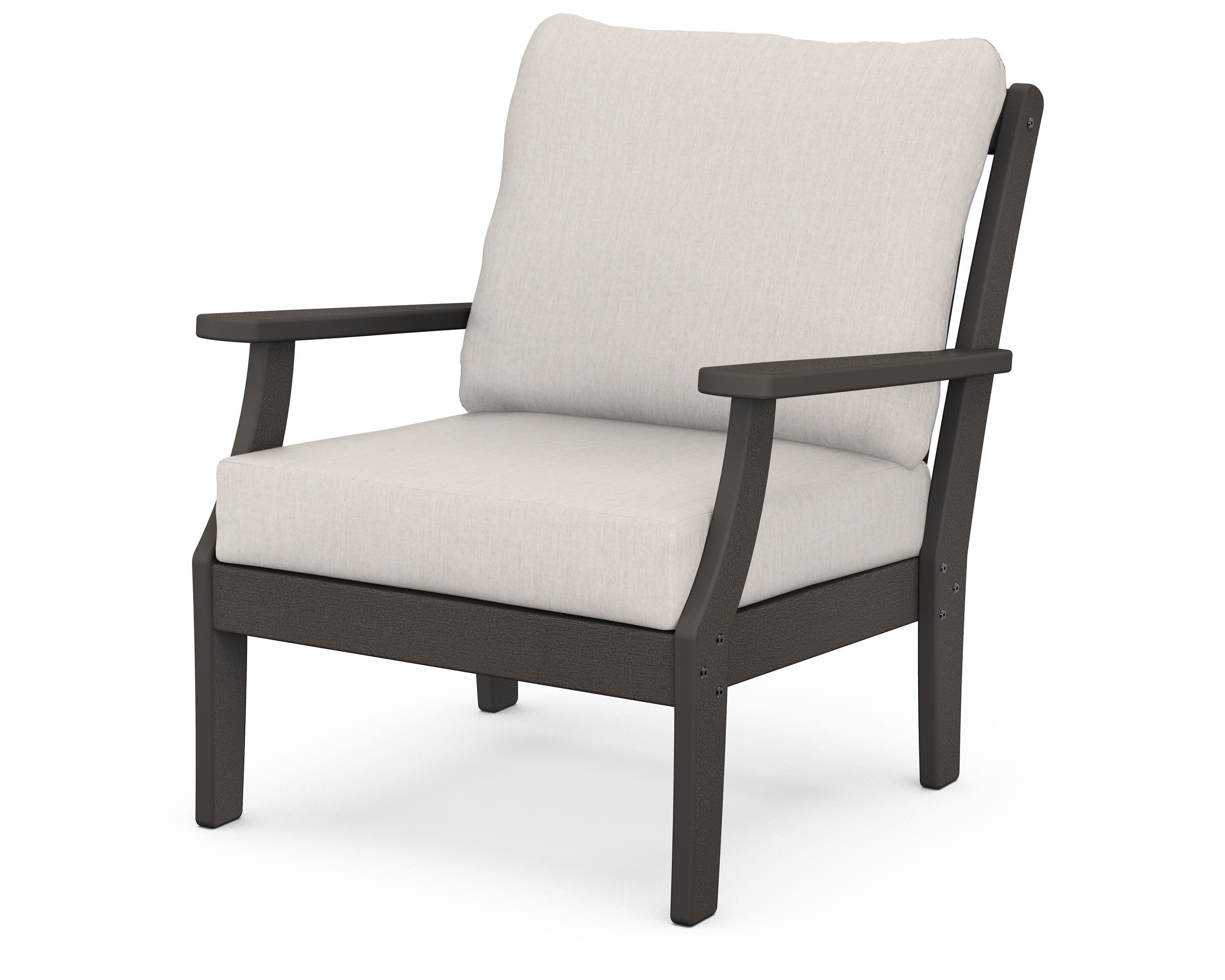 Braxton Deep Seating Chair in Vintage Coffee / Cast Ash