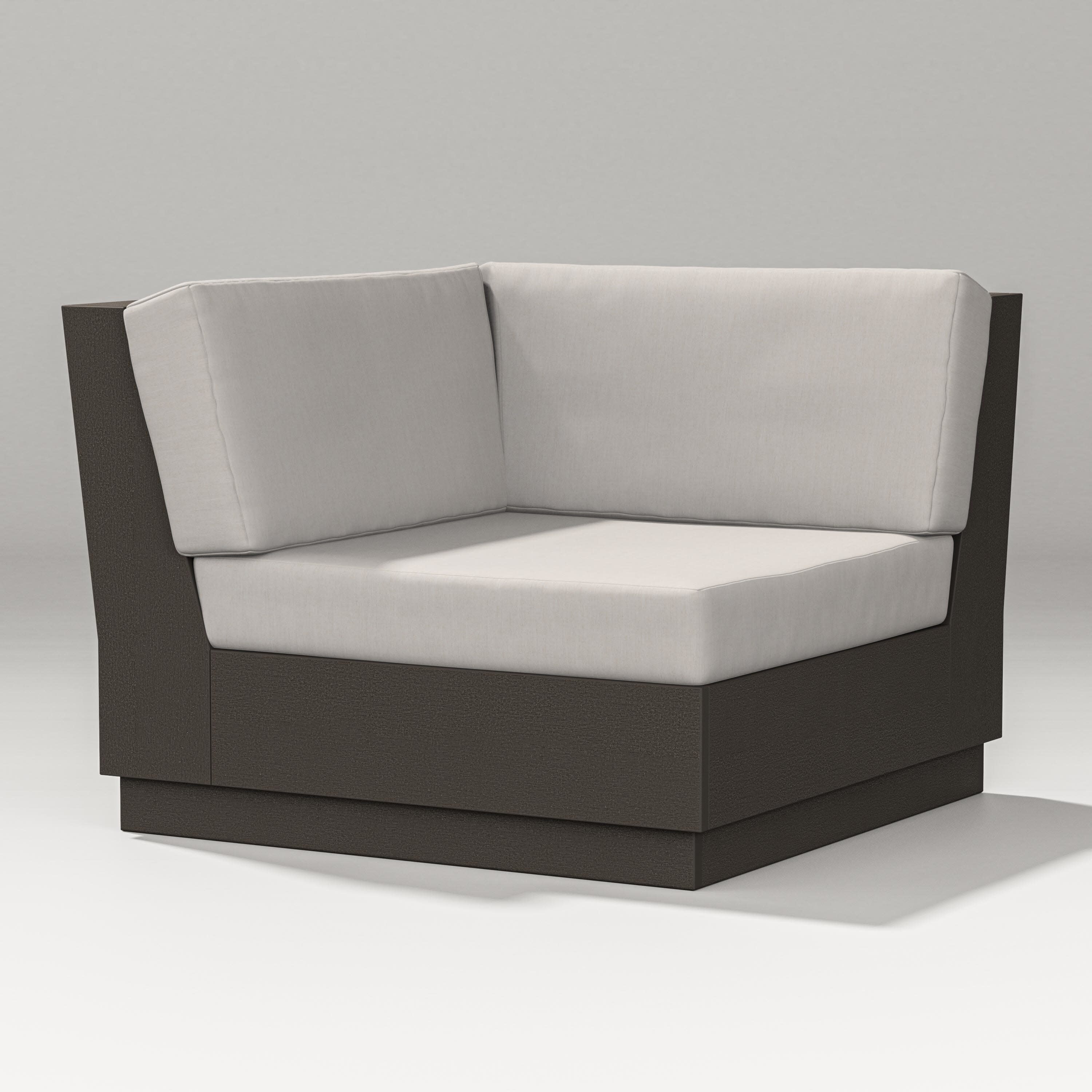 Elevate Modular Corner Chair in Vintage Coffee / Cast Ash