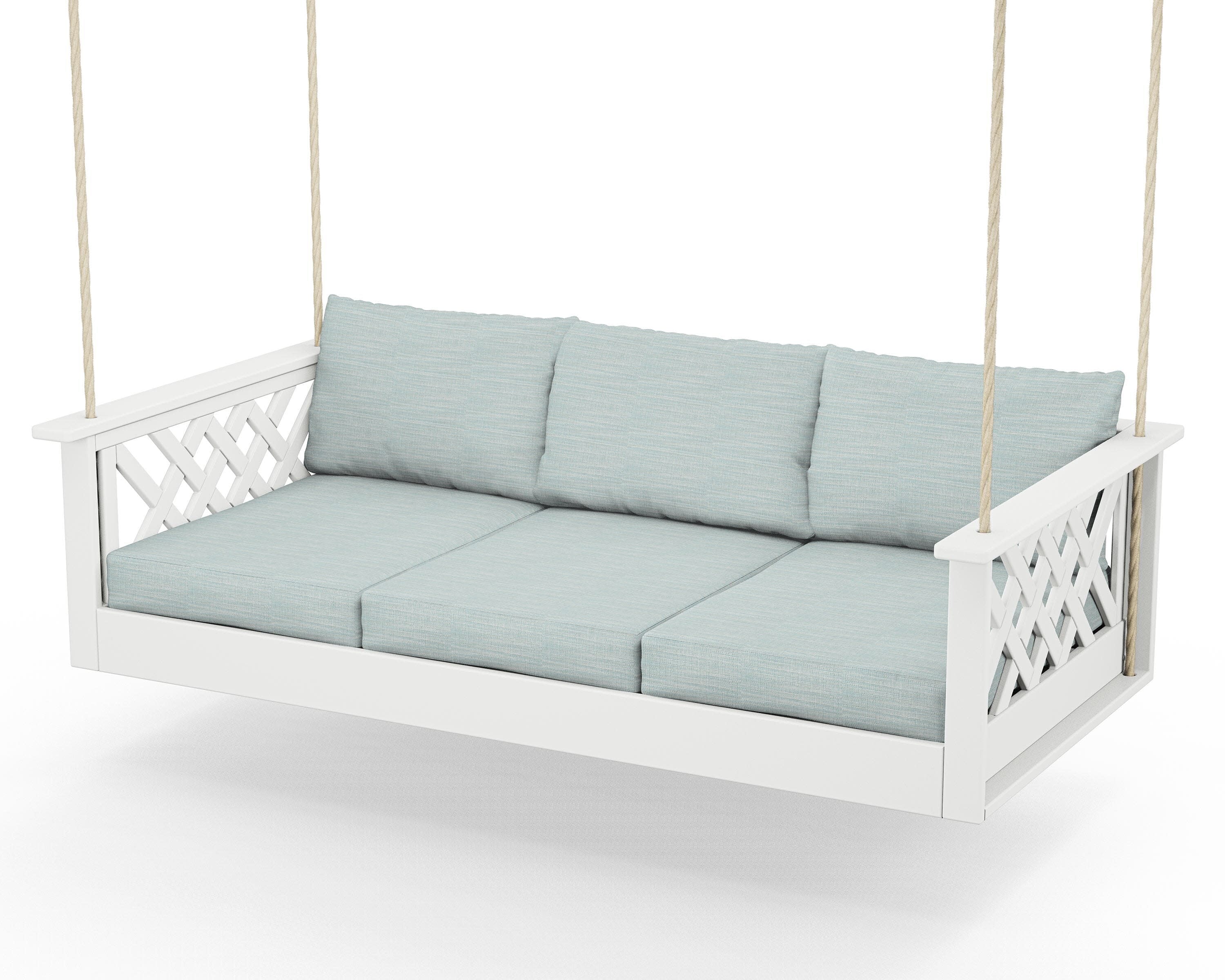 Wovendale Daybed Swing in White / Soothe Mist