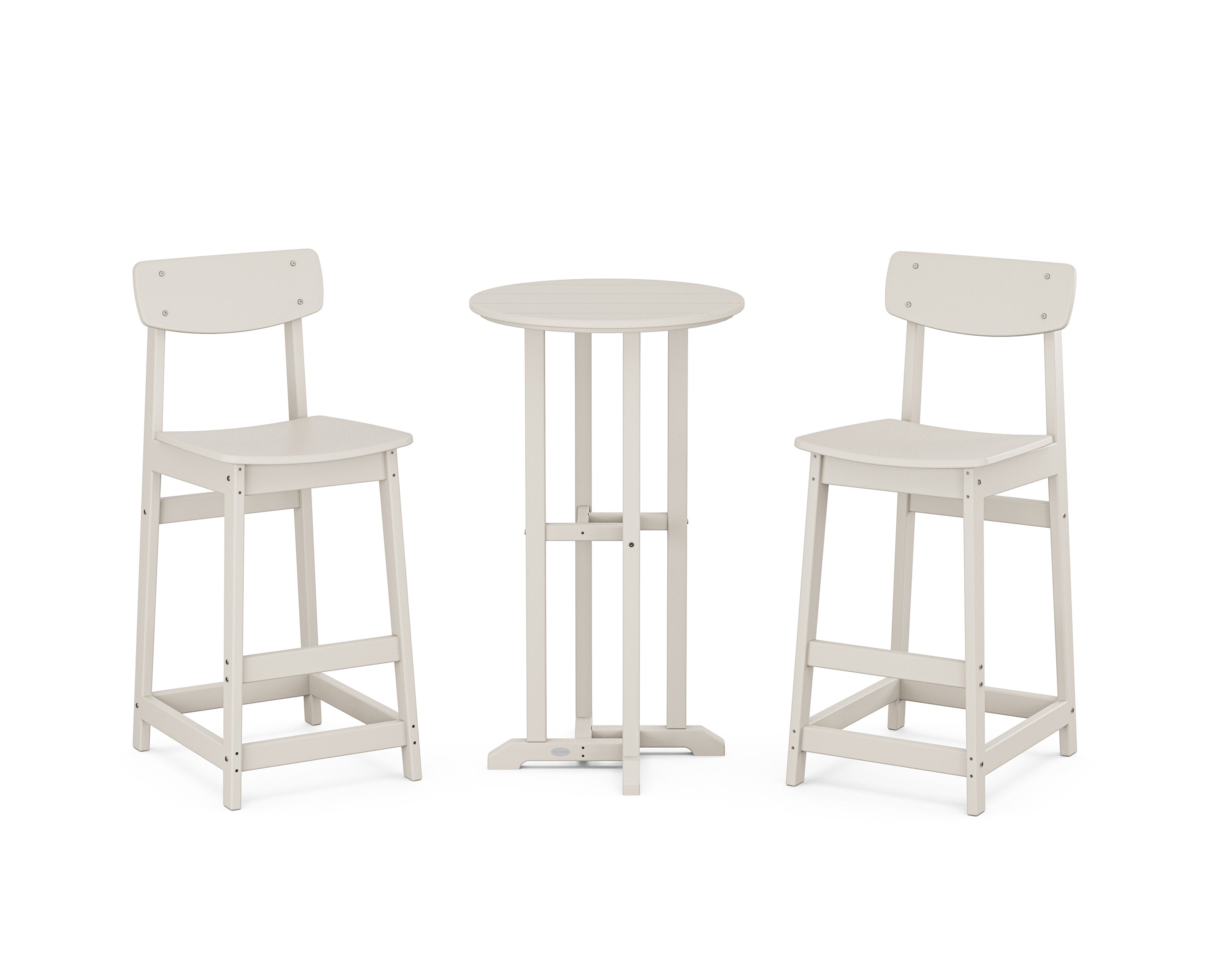 Modern Studio Urban Bar Chair 3-Piece Bistro Set in Sand