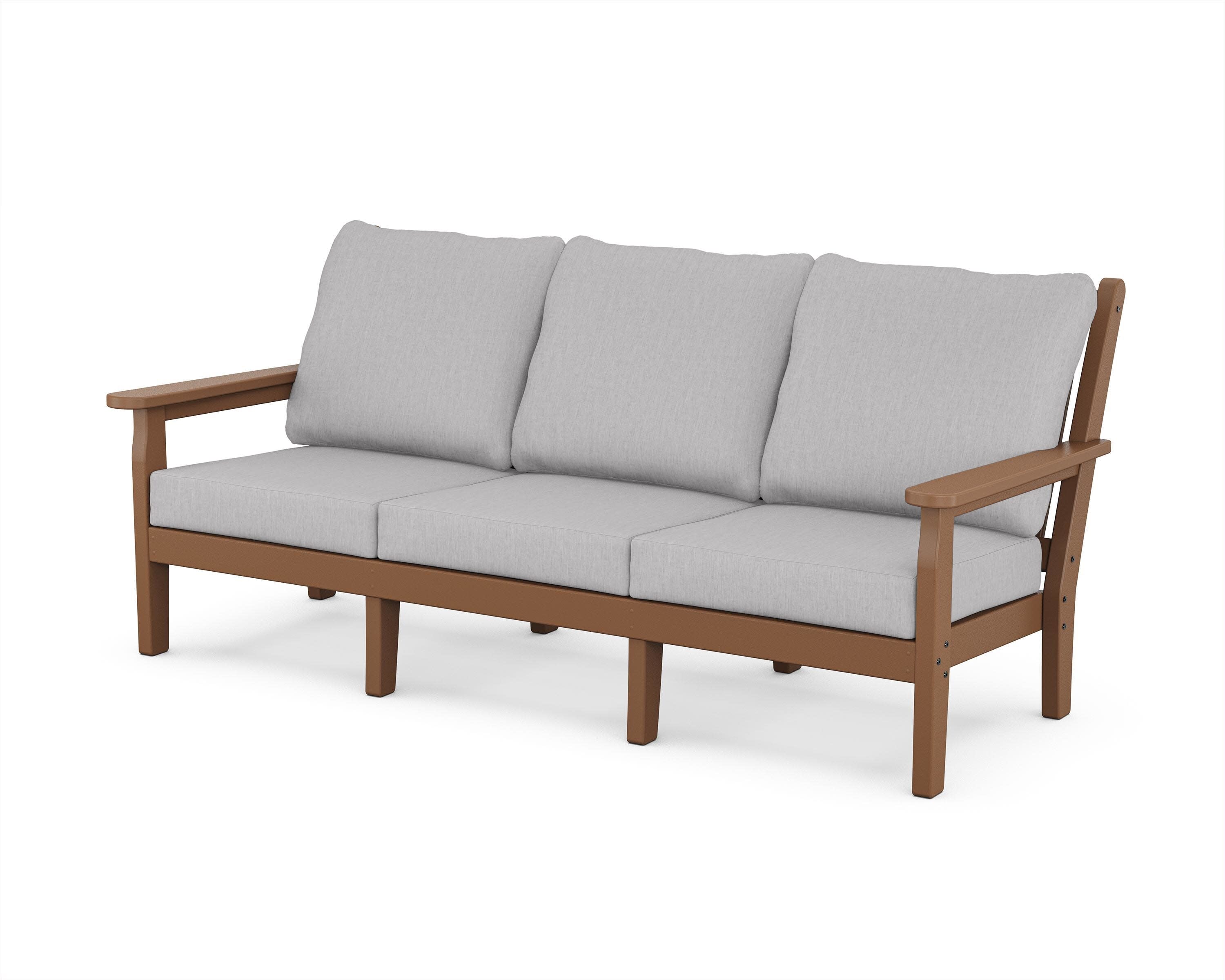 Chippendale Deep Seating Sofa in Teak / Granite